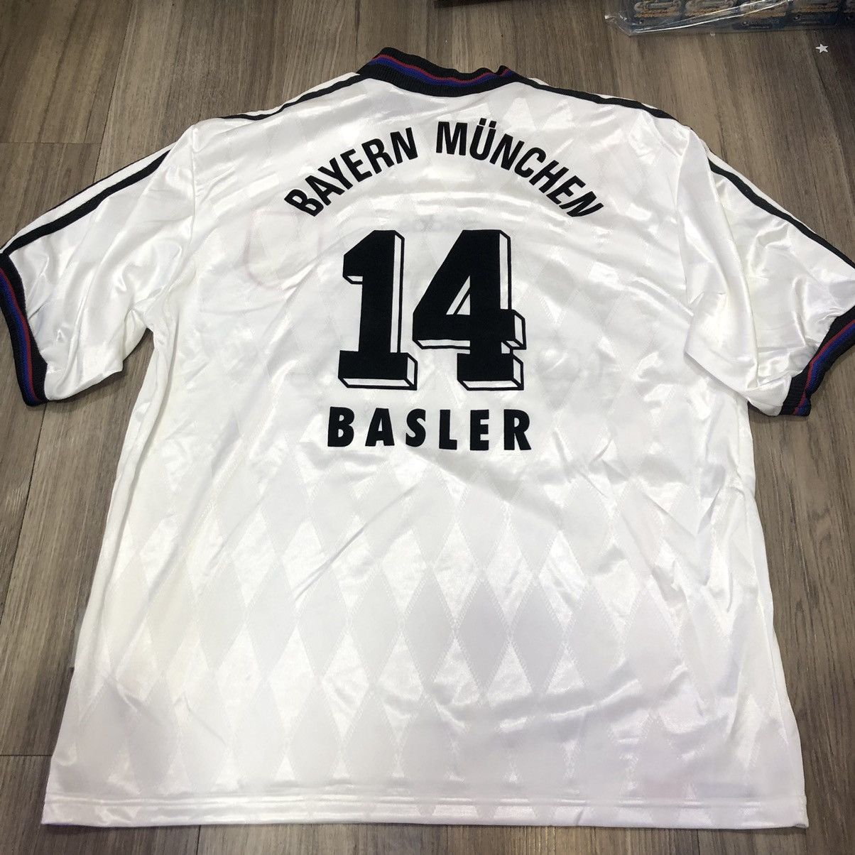 Adidas × Vintage Bayern Munich 97/98 away shirt #14 Basler Size US L / EU 52-54 / 3 - 2 Thumbnail