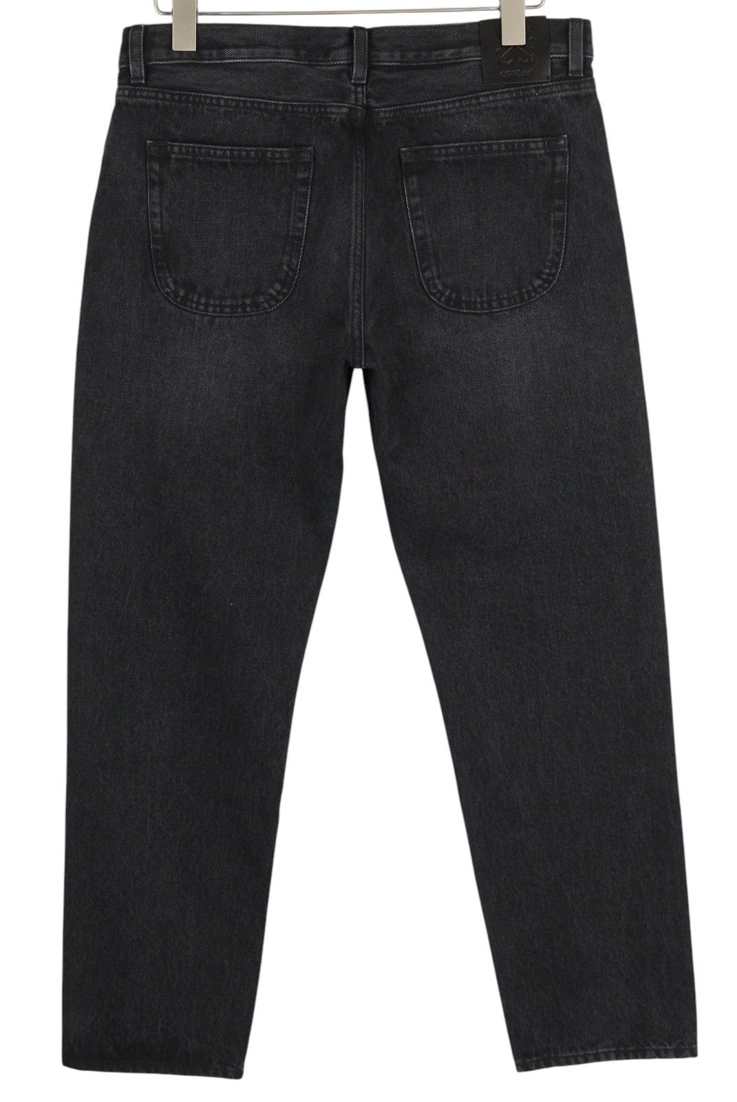 Off-White ARR TAPERED W32 Washed Black Button Fly Logo 84397 Size US 32 / EU 48 - 2 Thumbnail