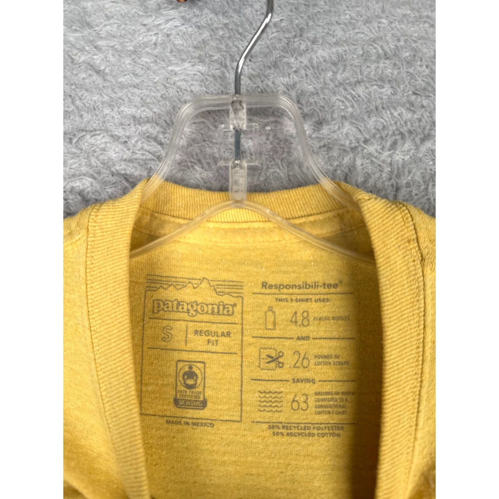Patagonia Patagonia Shirt Adult Small Yellow Short Sleeve Crew Neck Cotton Blen Distressed Size US S / EU 44-46 / 1 - 7 Thumbnail