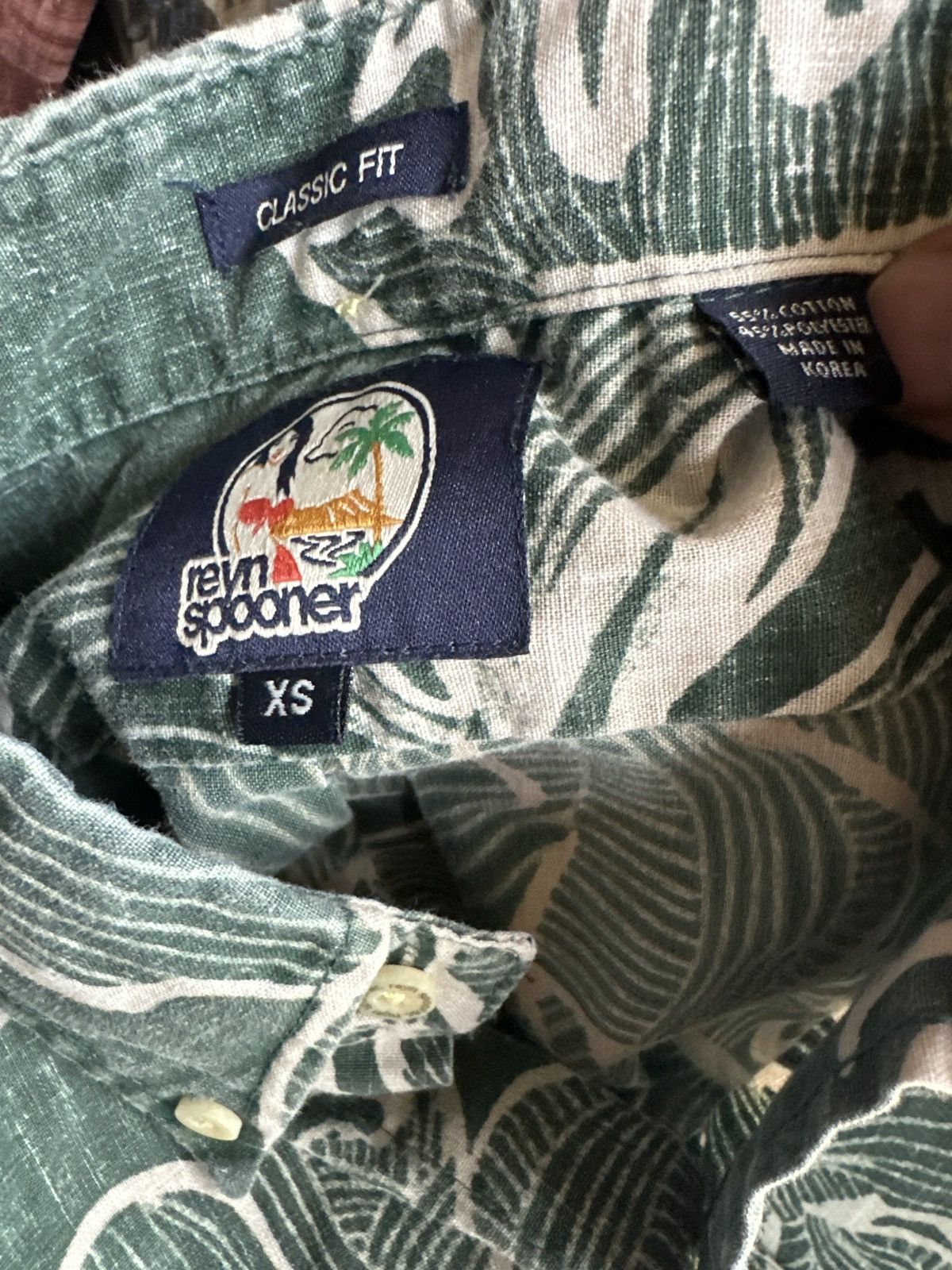 Reyn Spooner Reyn Spooner Hawaiian Print Full Button Green/White Men's XS Size US XS / EU 42 / 0 - 4 Thumbnail