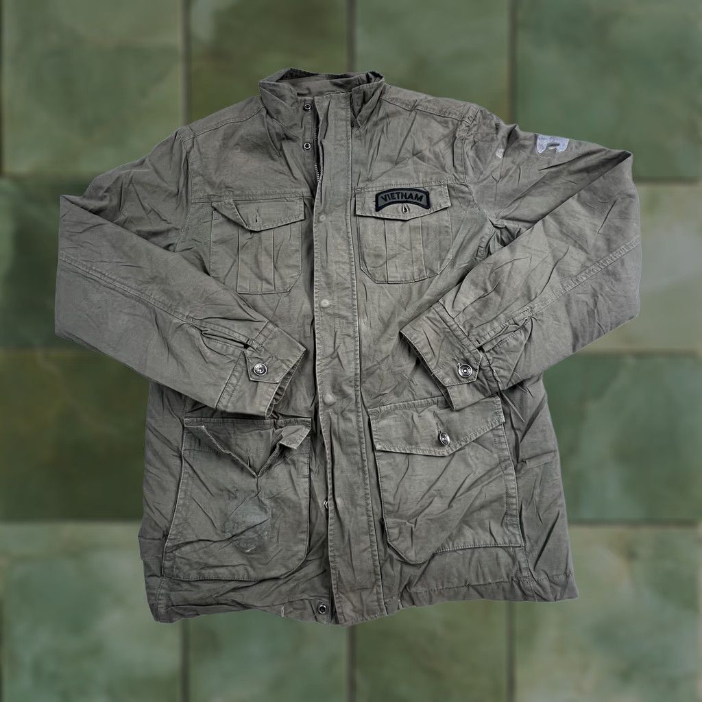 Vintage Tony Hawk Jacket Mens Small Green Canvas Military Full Zip Lined Pocketed Size US S / EU 44-46 / 1 - 1 Thumbnail