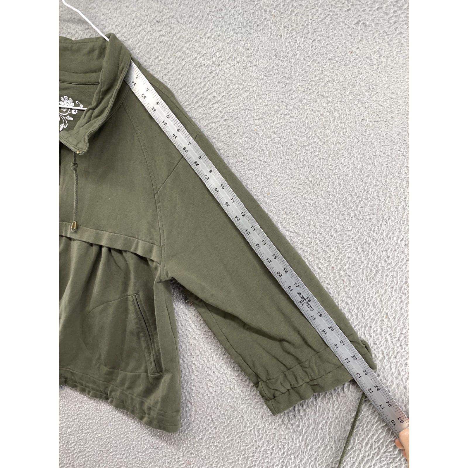 Charter Club VINTAGE Charter Club Womens Green Full Zip Sweatshirt Jacket in Size XL Size XL / US 12-14 / IT 48-50 - 6 Thumbnail