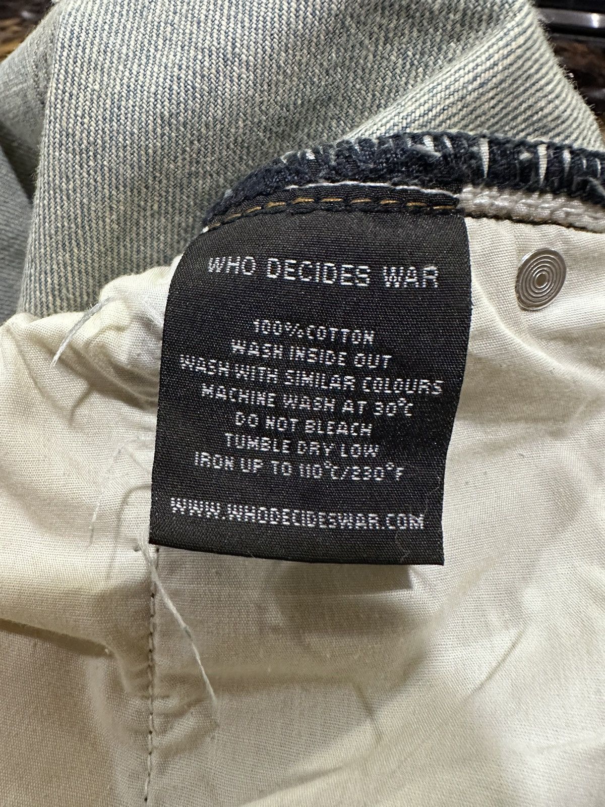 Who Decides War WDW Pink Flamingo Patch Fusion Denim Jeans
