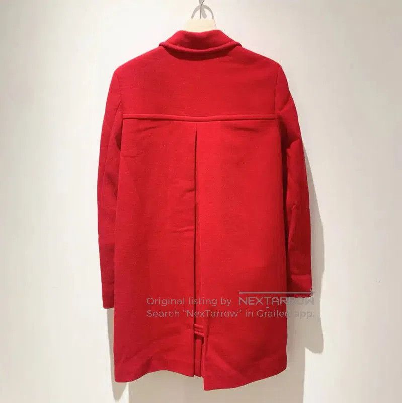 Miu Miu Miu Miu Women's Long Red Wool Coat . Size L / US 10 / IT 46 - 2 Thumbnail