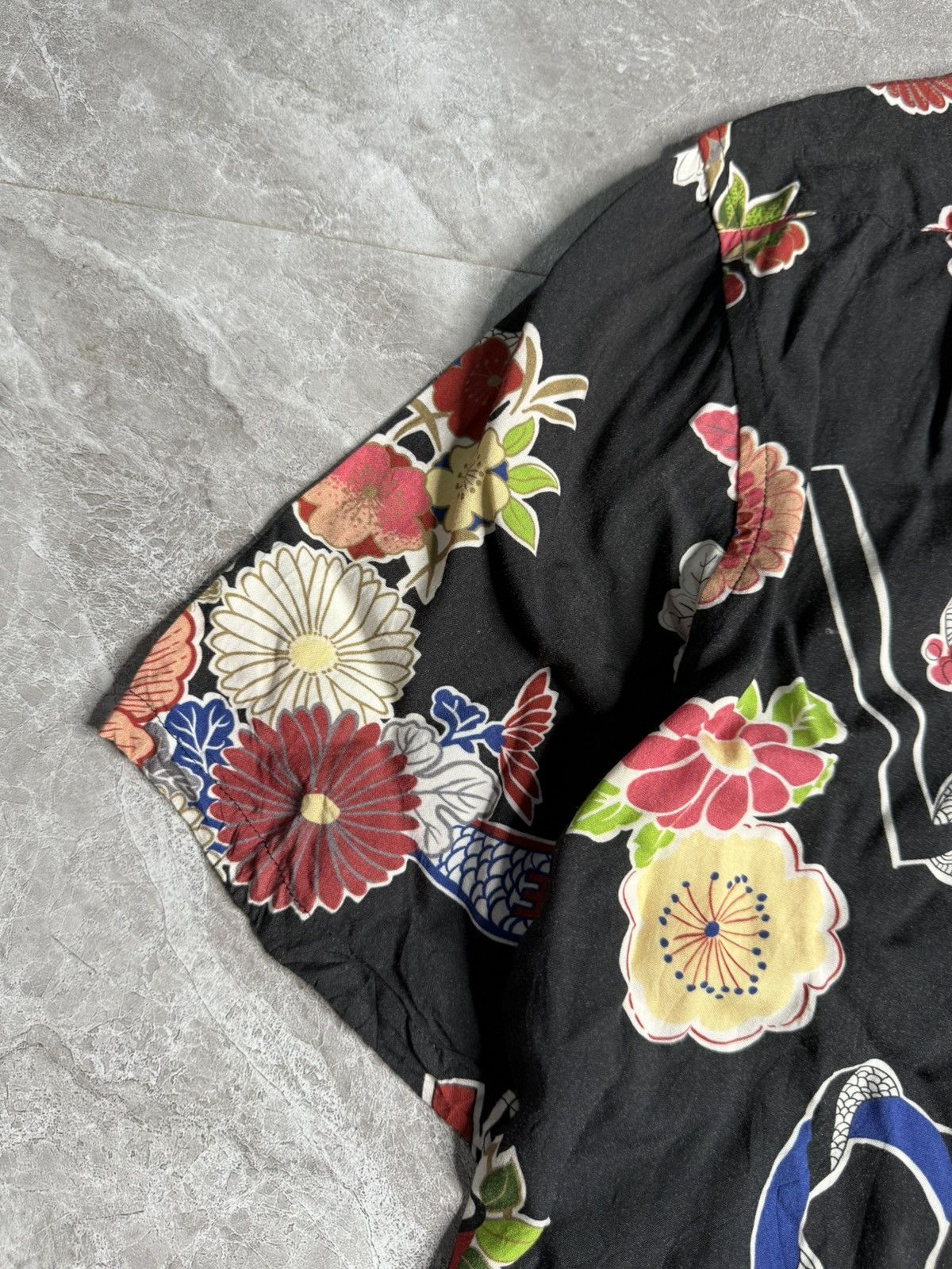 Saint Laurent Paris SLP x Hedi Slimane Floral Love Print Bowling Shirt Size US S / EU 44-46 / 1 - 4 Thumbnail