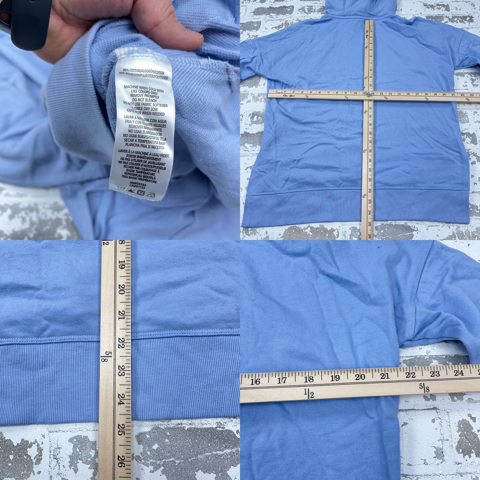 Calvin Klein Calvin Klein Hoodie Women Large Blue Logo Activewear Pullover Sweatshirt Casual All Seasons Sports Size L / US 10 / IT 46 - 8 Thumbnail