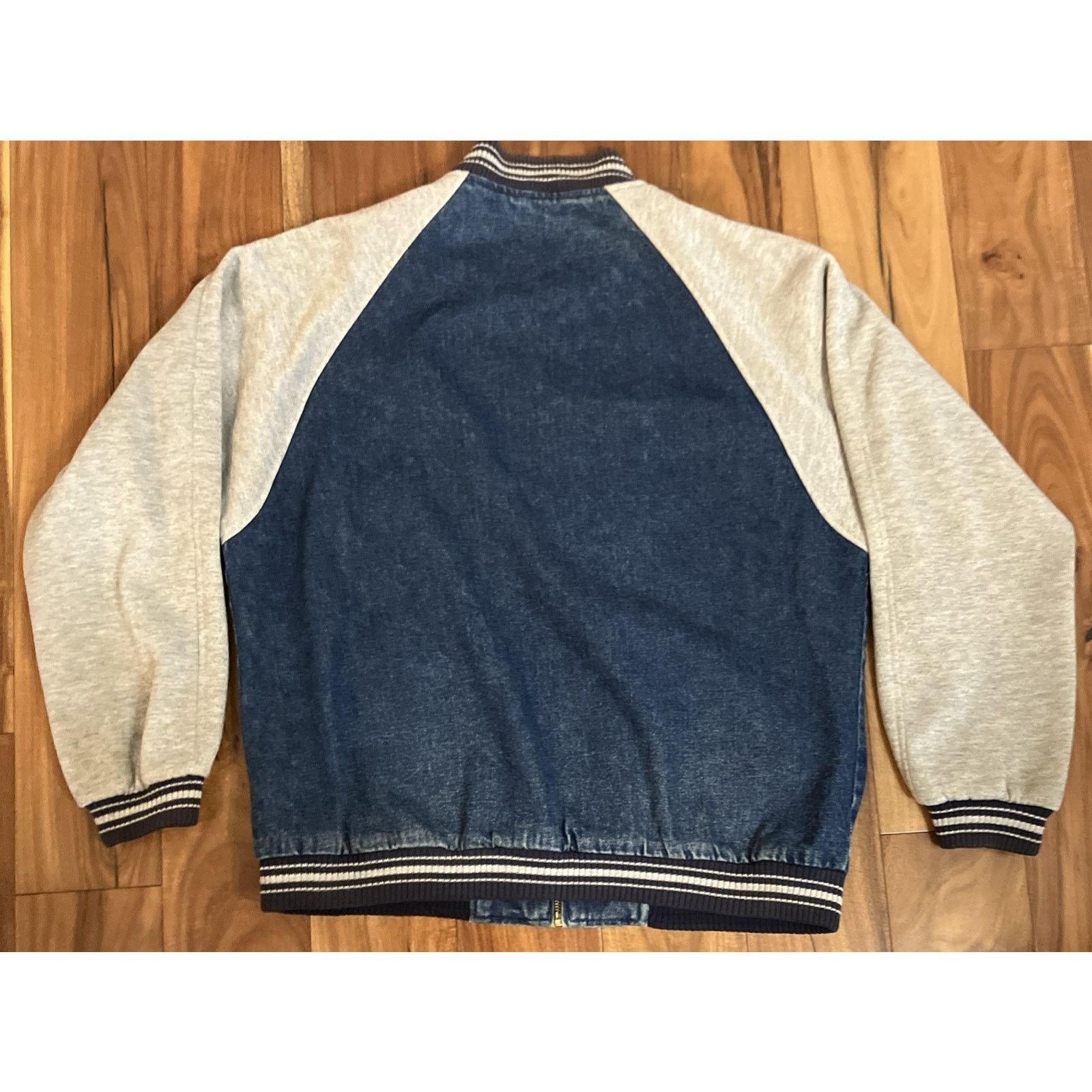 Starter Vtg Honors Sport Jacket Mens Medium Blue Varsity Denim Zip Size US M / EU 48-50 / 2 - 18 Thumbnail