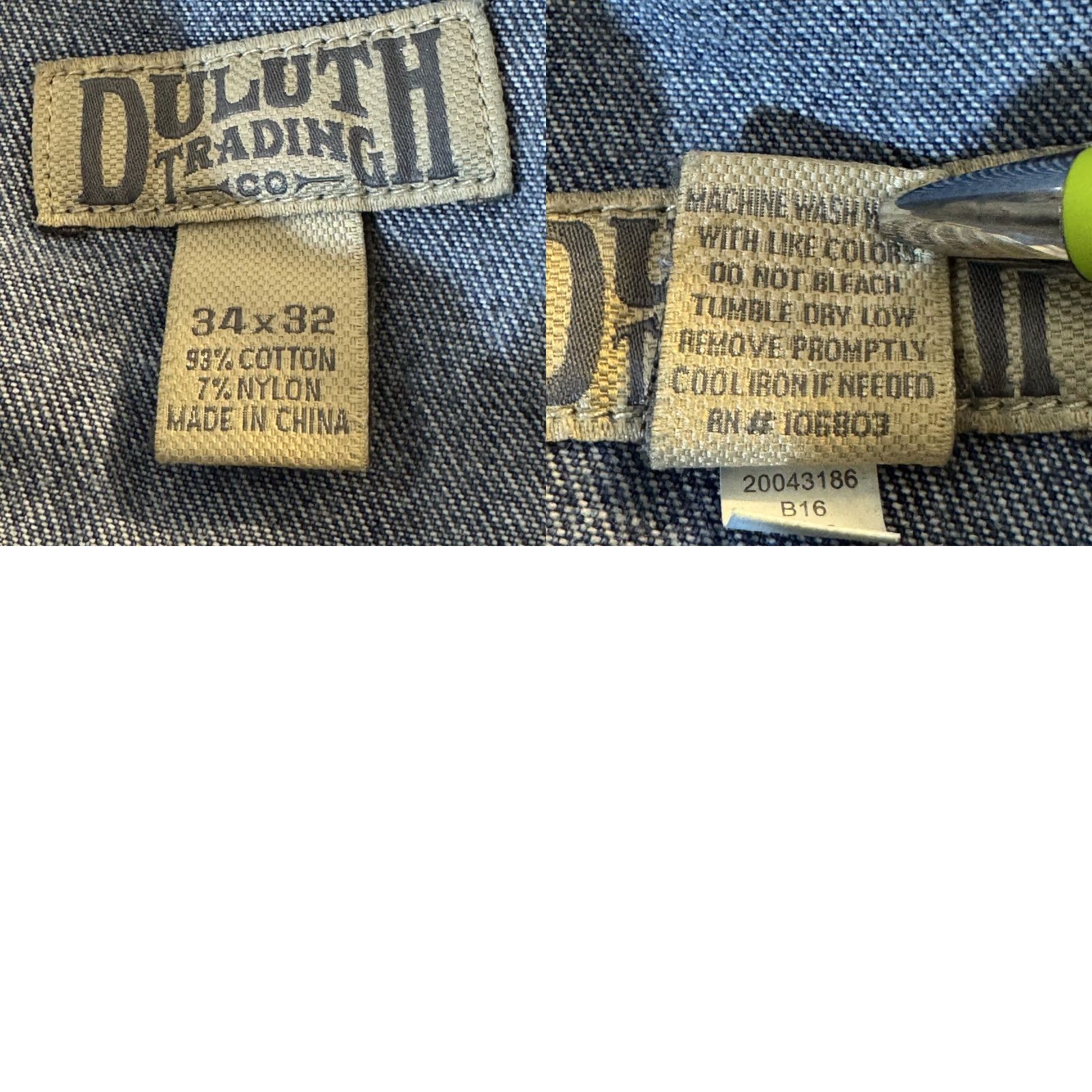 Duluth Trading Company Duluth Trading Company Carpenter Jeans Mens 34 x 32 Blue Mid-Rise Straight Size US 34 / EU 50 - 9 Thumbnail
