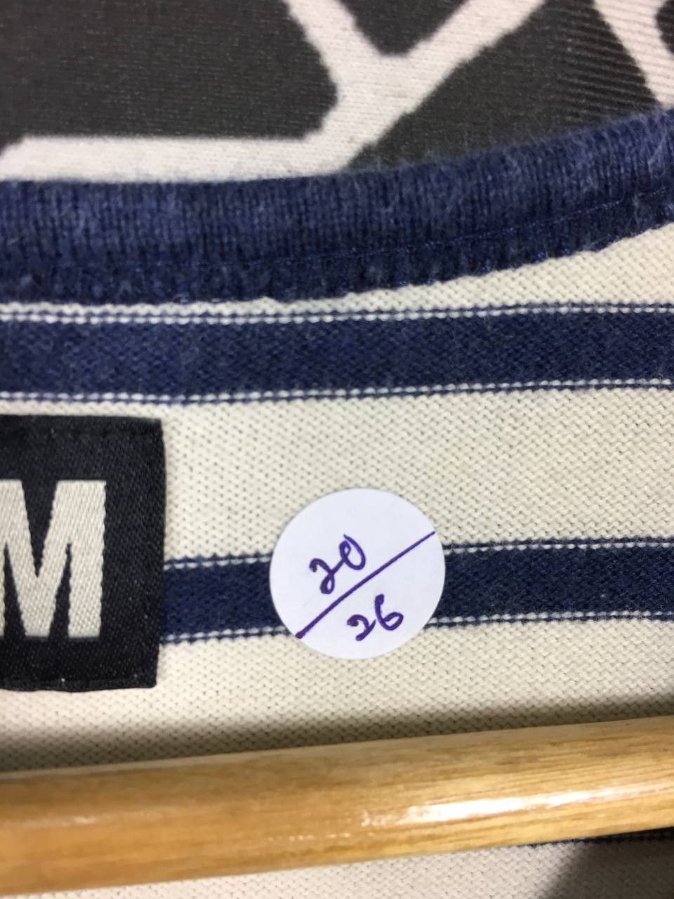Japanese Brand × PPFM Vtg PPFM Japanese Brand Casual Striped V-Neck Tee Size US M / EU 48-50 / 2 - 9 Thumbnail