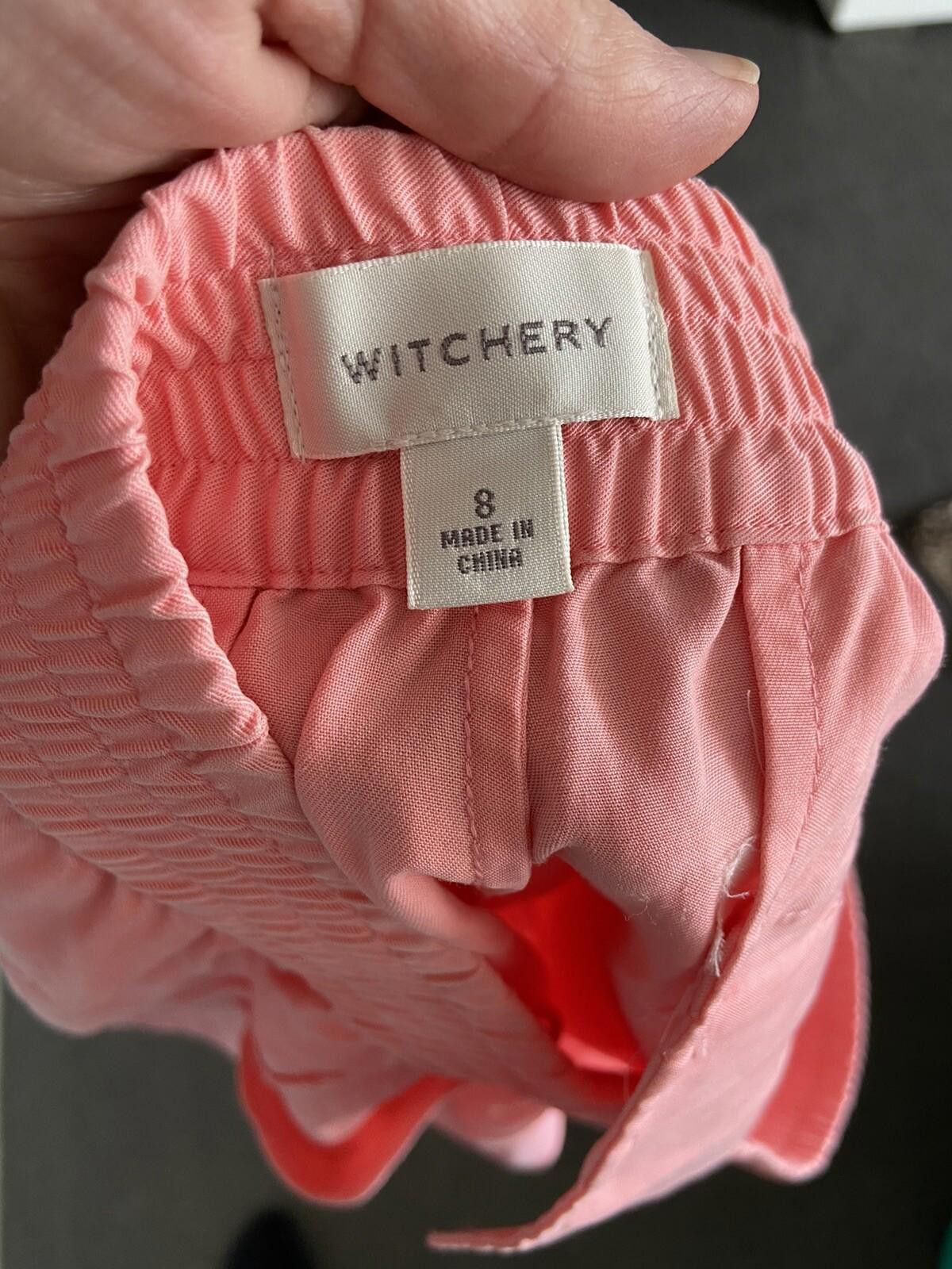 Designer Witchery linen Blend shorts with side pockets Pink - Sz 8 Size 27" / US 4 / IT 40 - 3 Thumbnail