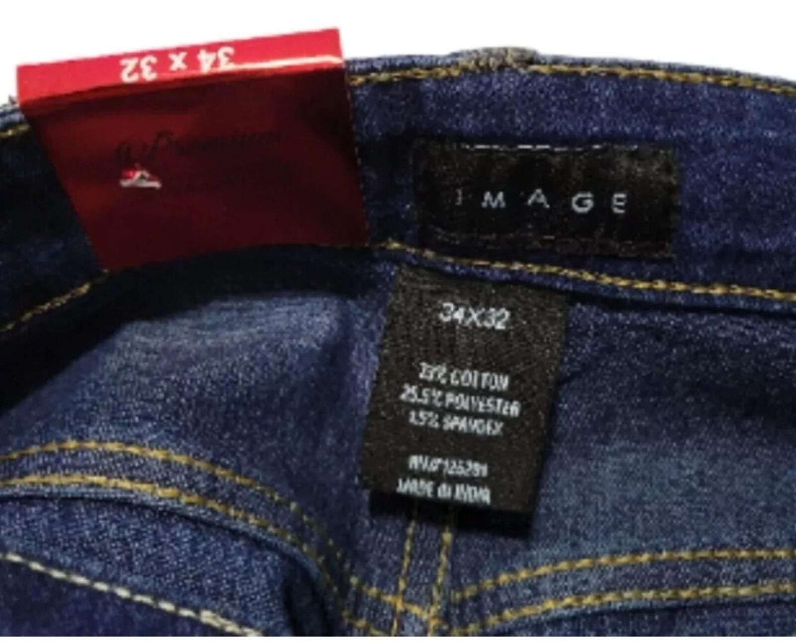 Other Straight Fit Jeans Mens Size 34 x 32 Mid Rise Blue Dark Wash Size US 34 / EU 50 - 3 Thumbnail