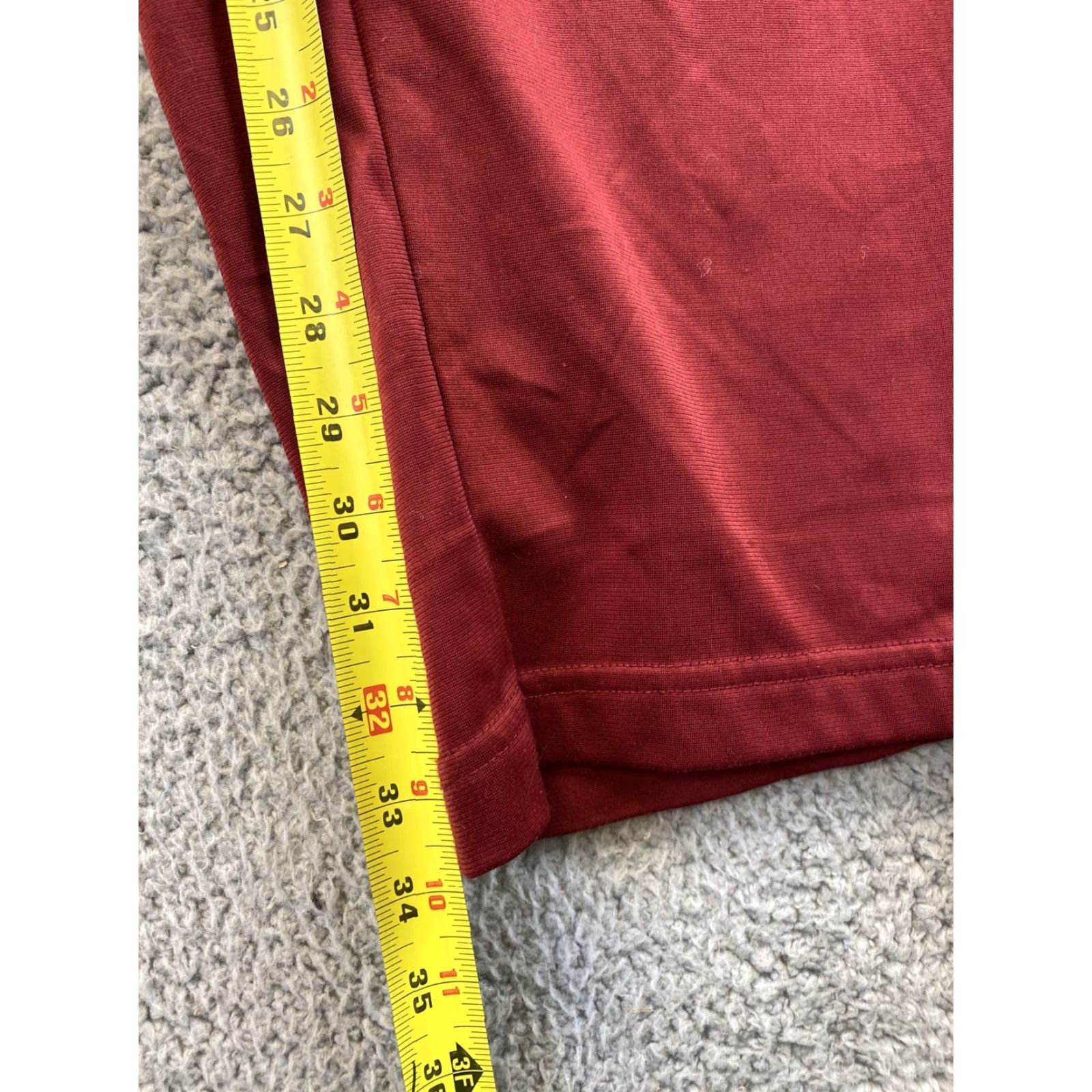 Nike Nike Track Pants Mens XXL 2XL Elastic Waist Straight Leg Zip 30-72 Maroon Size US 39 - 7 Thumbnail