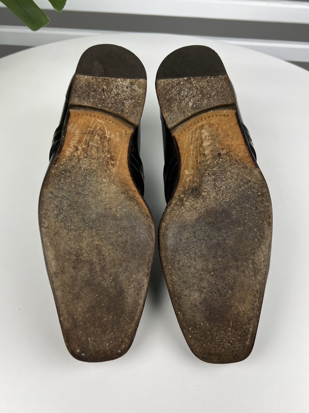 Gucci GUCCI Loafers Leather Shoes Strap GG Logo Black Men’s Size US 6.5 / EU 39-40 - 14 Thumbnail