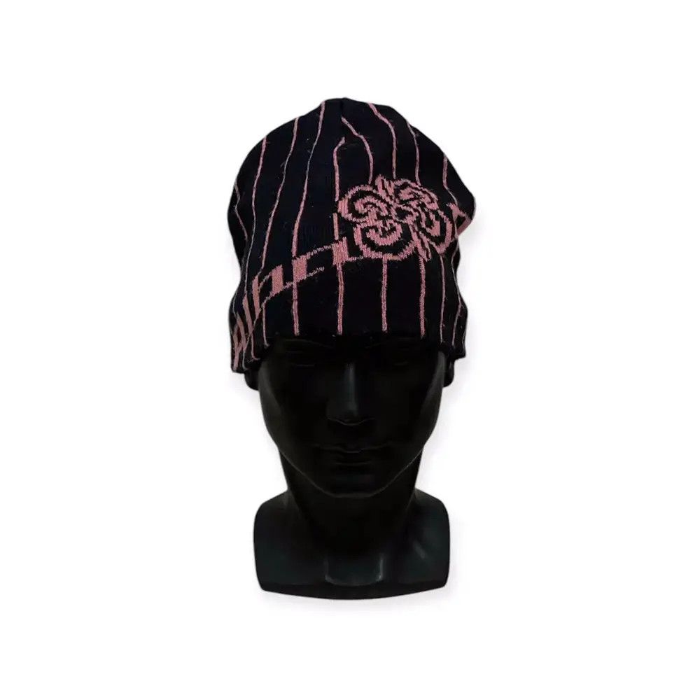 Vintage Alba Spell out Striped Beanie Hat