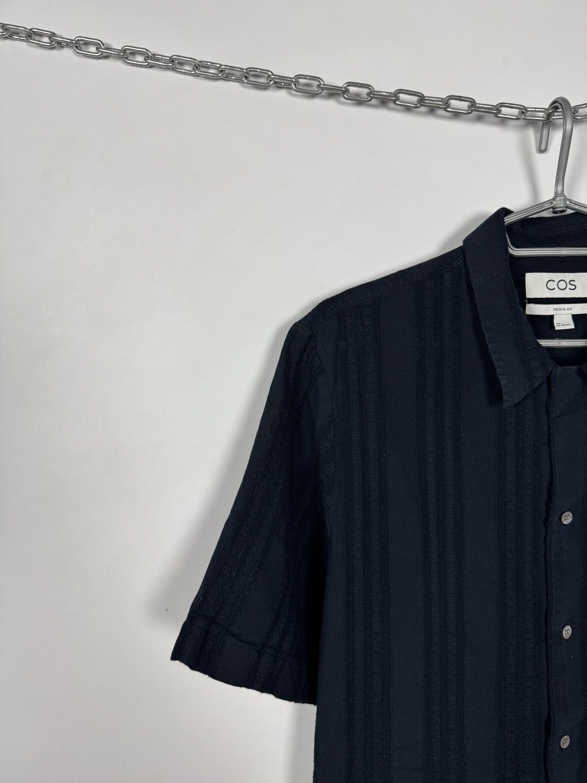 Cos COS Textured Stripe Short Sleeve Shirt Regular Fit Size L Size US L / EU 52-54 / 3 - 3 Thumbnail