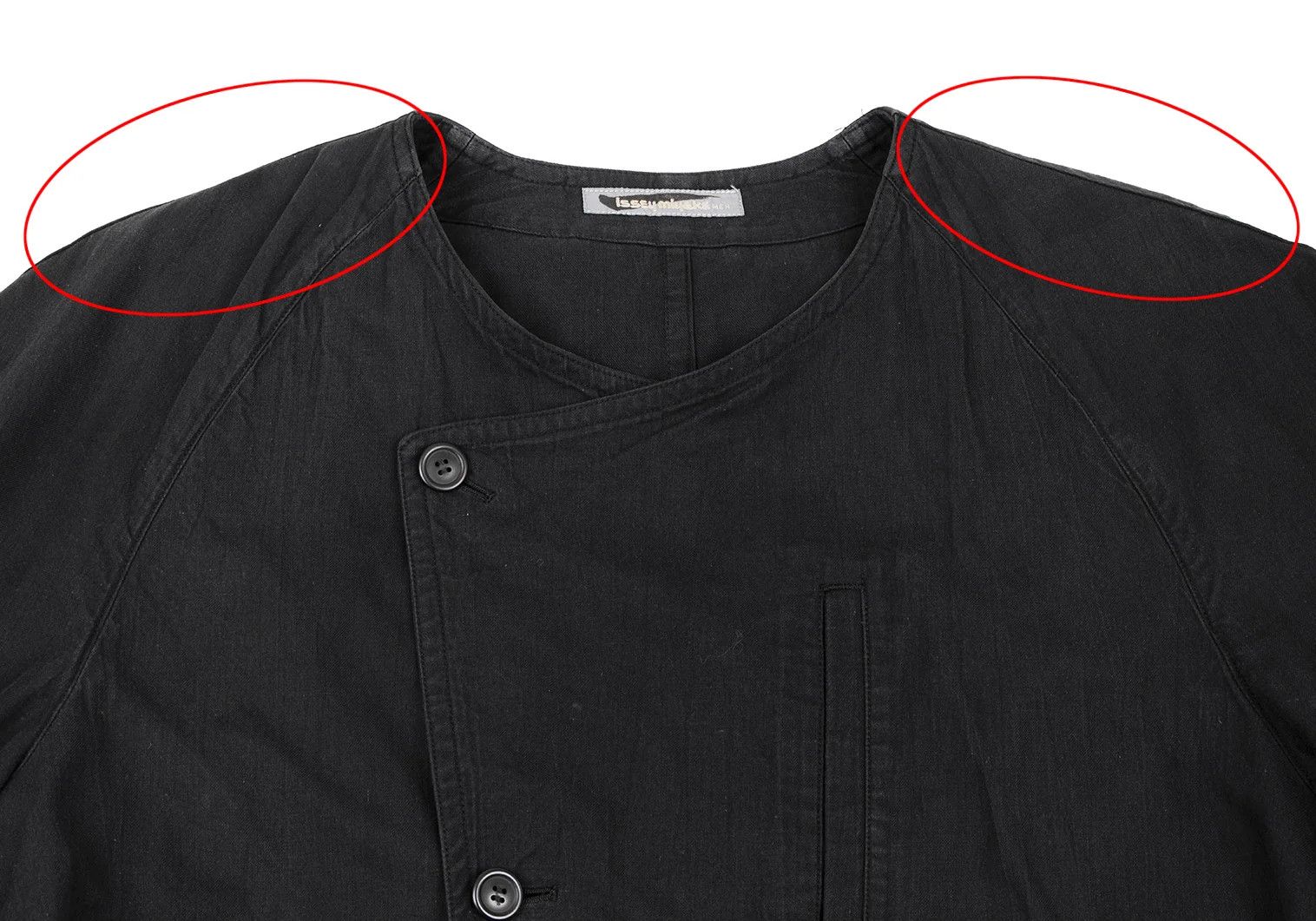 Issey Miyake Cotton Layered No-Collar Jacket in Black Size M Size US M / EU 48-50 / 2 - 2 Thumbnail