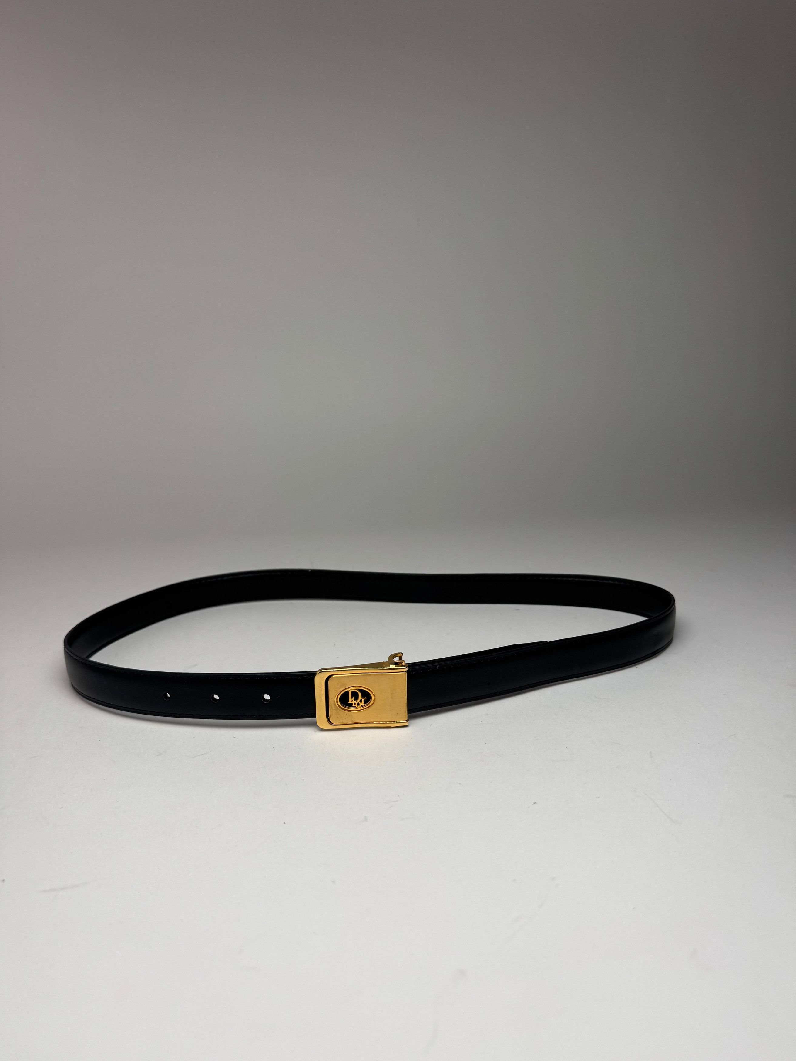 Other Vintage Dior Leather belt black Size ONE SIZE - 1 Thumbnail