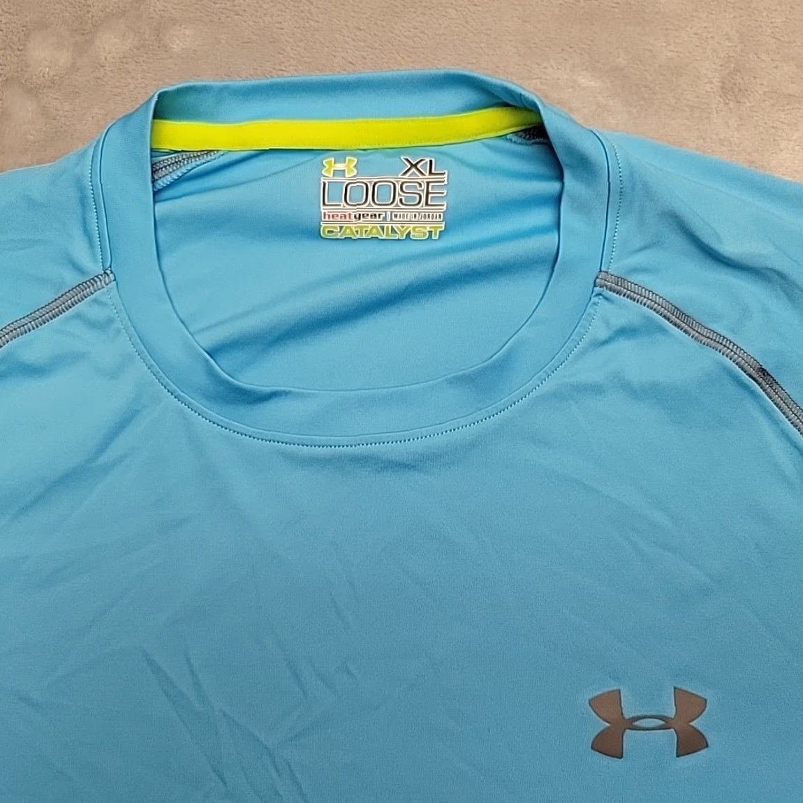Under Armour Under Armour HEATGEAR Shirt Mens XL Blue Loose Catalyst Short Sleeve Shirt Men XL Blue Logo Breathable Moisture Wicking Quick Dry 90s? Size US XL / EU 56 / 4 - 2 Thumbnail