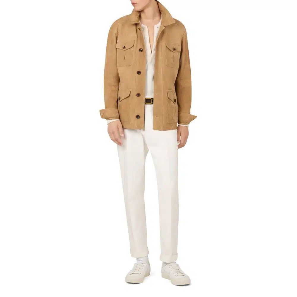 Tom Ford o1loc1c0326 LJM010 Suede Leather Jacket in Brown Size US XXL / EU 58 / 5 - 3 Thumbnail