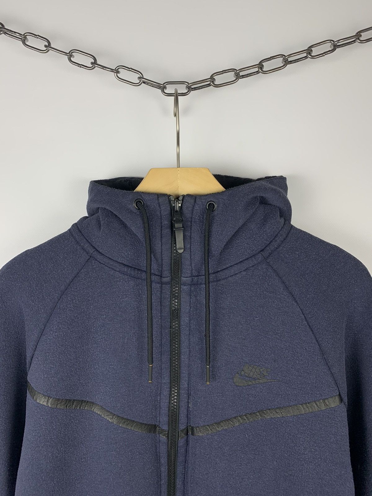Nike Hype Y2K Nike Tech Fleece Full Zip Hoodie Navy Blue Faded Size US M / EU 48-50 / 2 - 2 Thumbnail