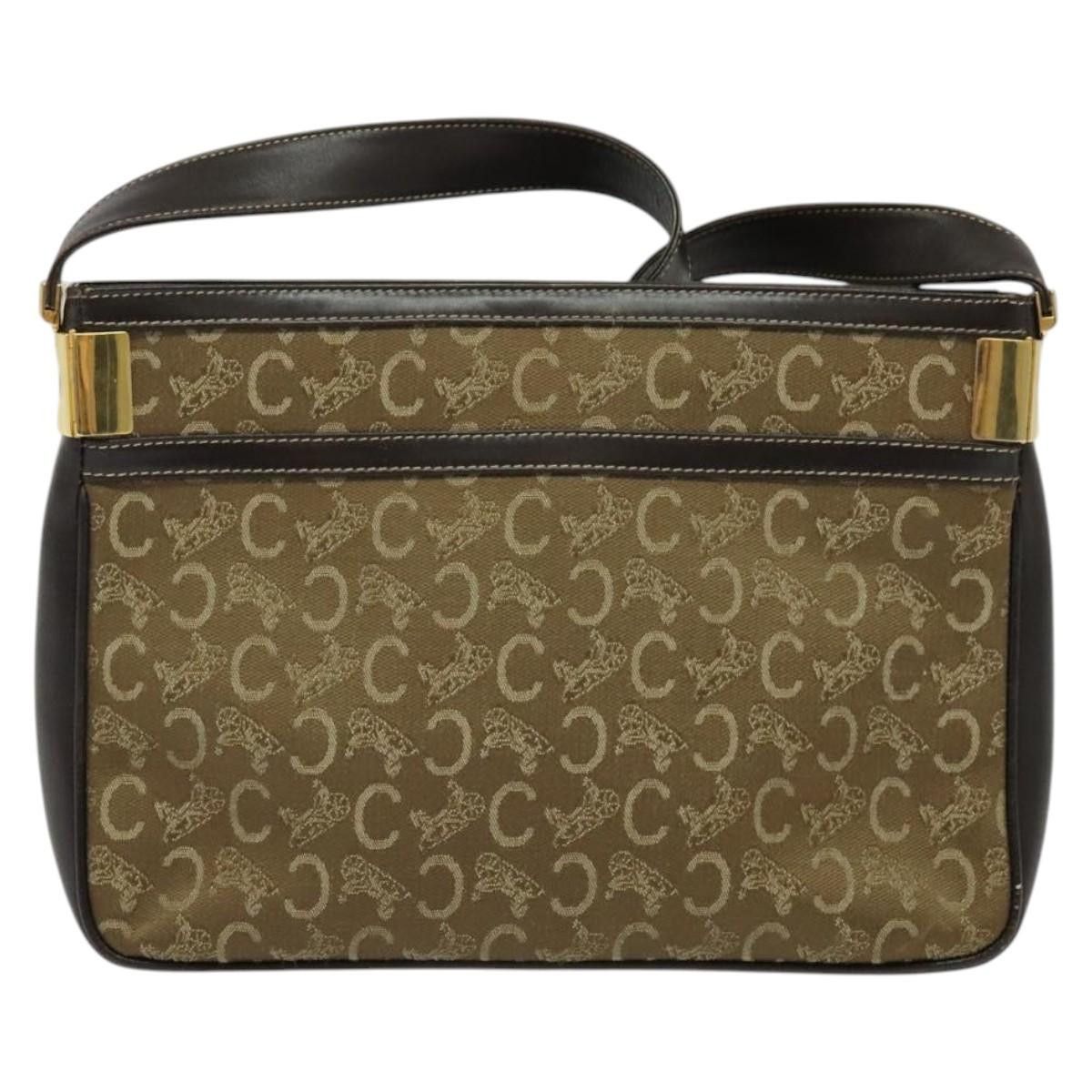 Celine CELINE C Sulky Shoulder Bag Canvas Beige Gold Size ONE SIZE - 3 Thumbnail
