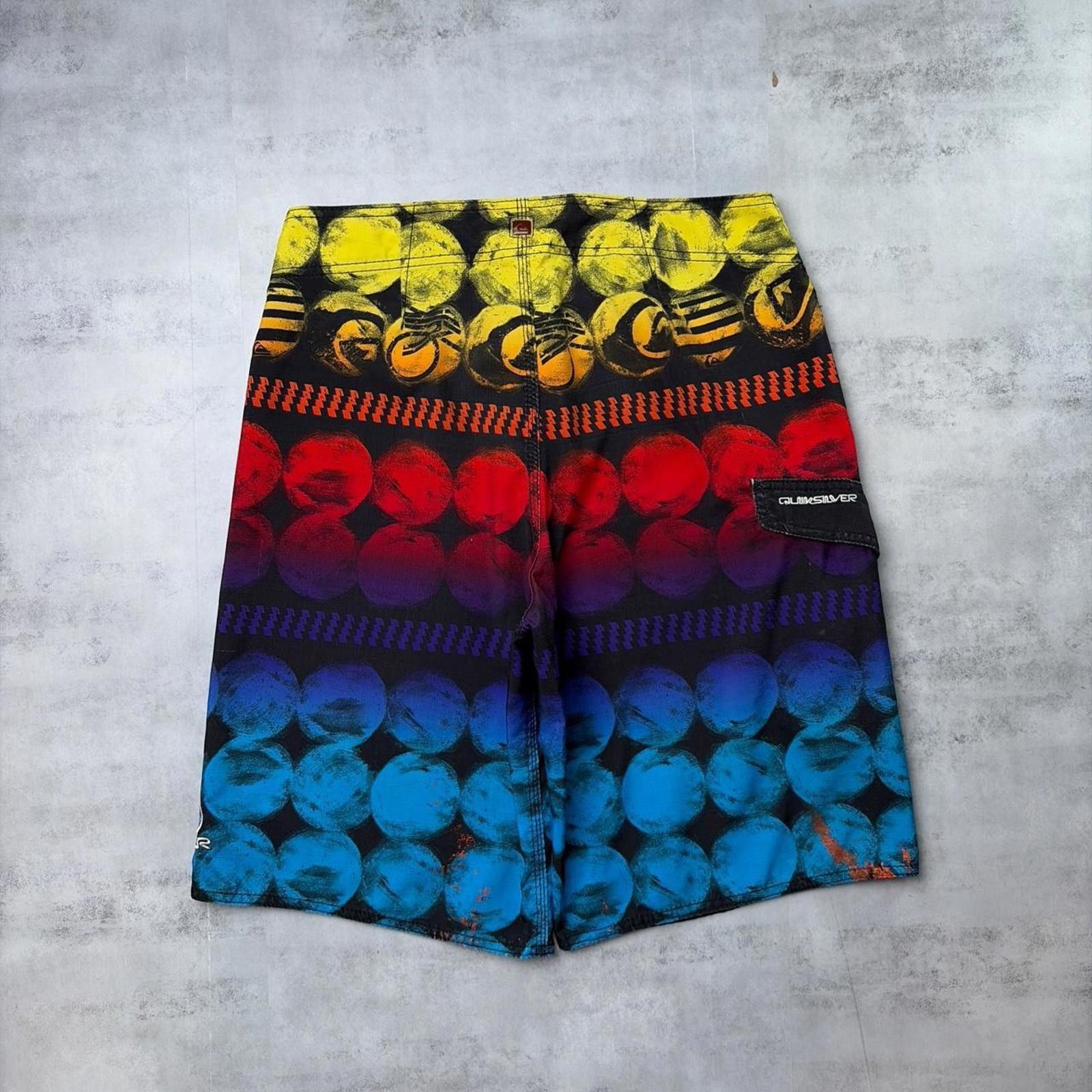 Quiksilver Y2K Quiksilver Surfwear Grunge Baggy Board Shorts Size US 32 / EU 48 - 3 Thumbnail