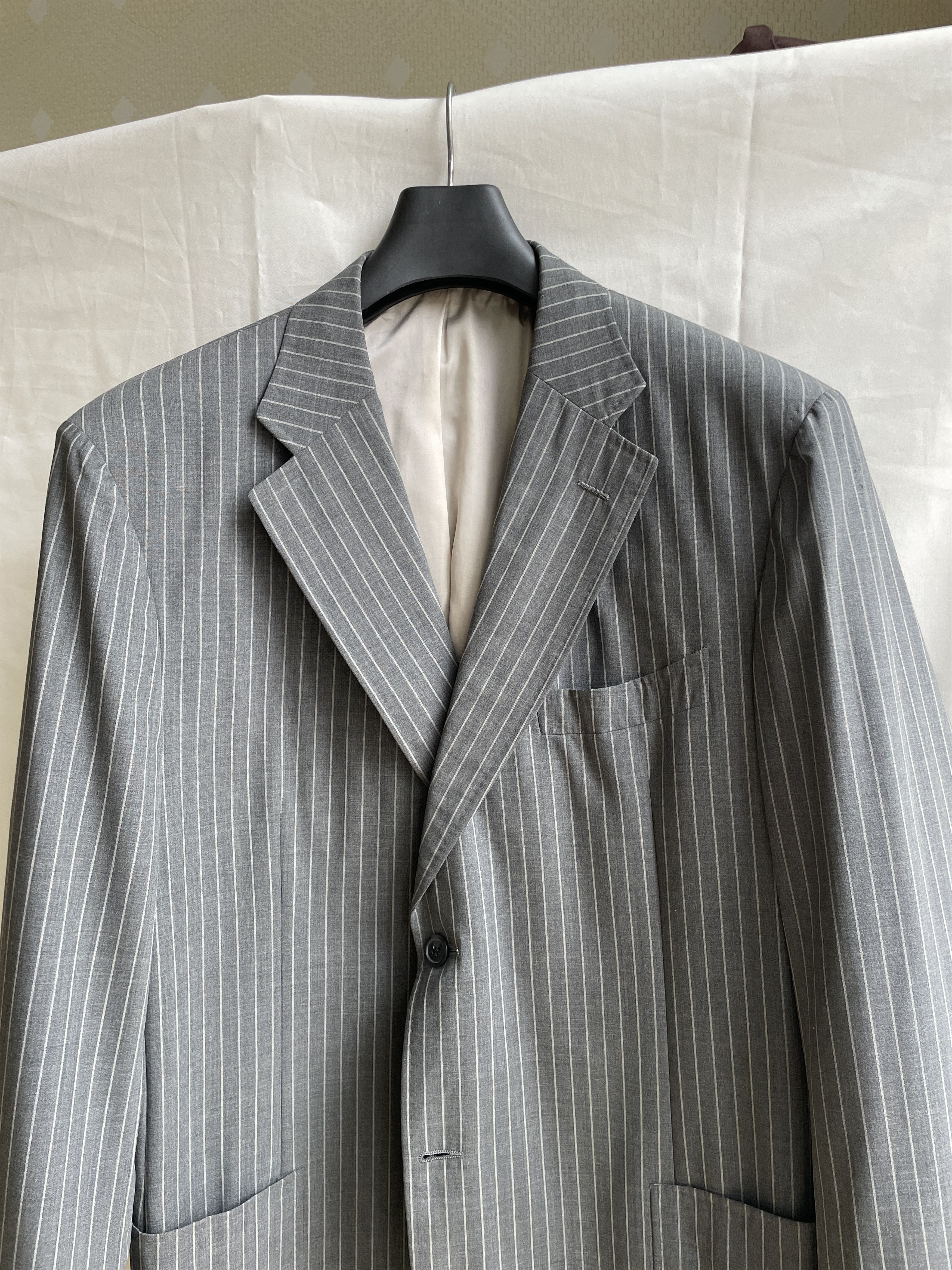 Suitsupply Suitsupply Half Lined Striped Dark Gray Wool Blazer Size 48R - 4 Thumbnail