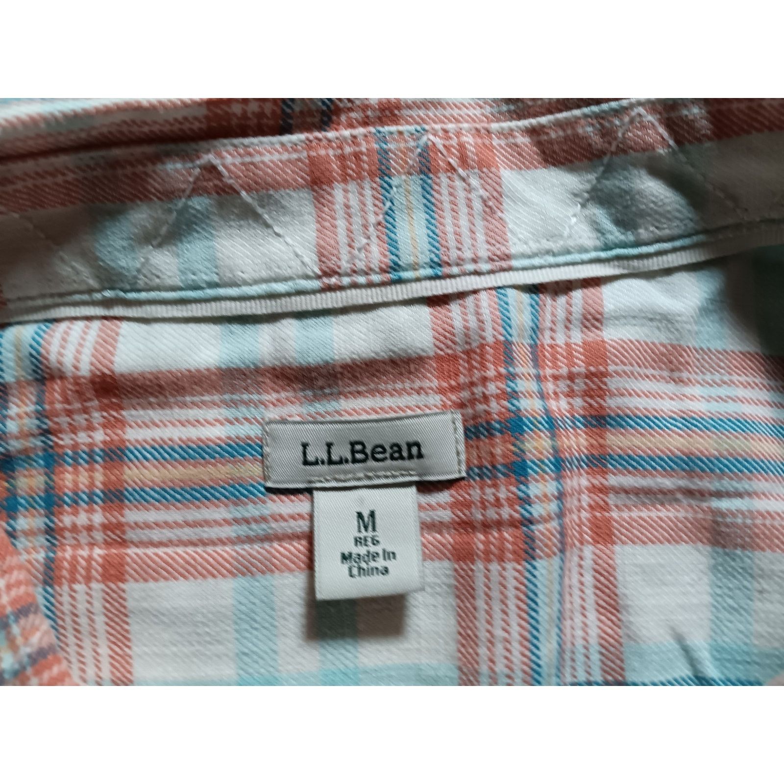 L.L. Bean LL Bean Medium Plaid Shirt Men’s White Orange Button-Up Size US M / EU 48-50 / 2 - 3 Thumbnail