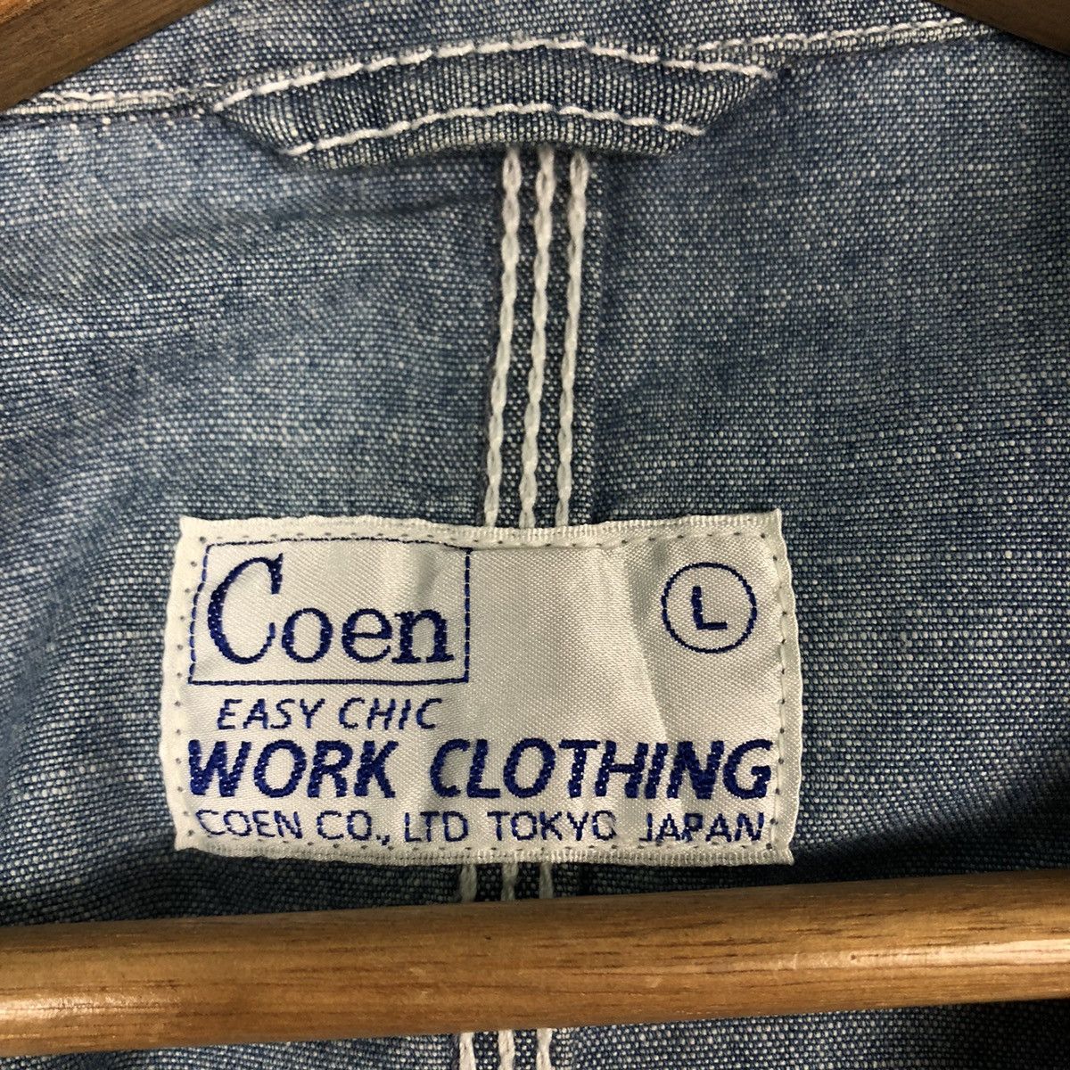 Japanese Brand Vintage Denim Chore Jacket Coen Tokyo Inspire Kapital 45RPM Size US L / EU 52-54 / 3 - 17 Thumbnail