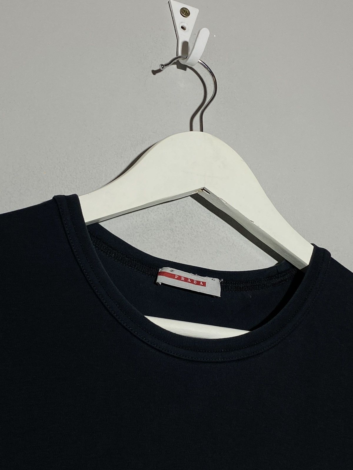 Prada Prada Red Tab Black Cotton T-shirt Size US XL / EU 56 / 4 - 6 Thumbnail