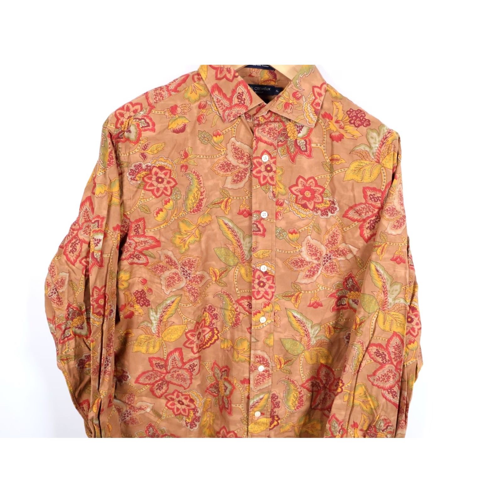 Cremieux Daniel Cremieux Shirt Men's XL Brown Red Paisley Pattern Long Sleeve Button-Up Collar Vintage? No Size US XL / EU 56 / 4 - 4 Thumbnail