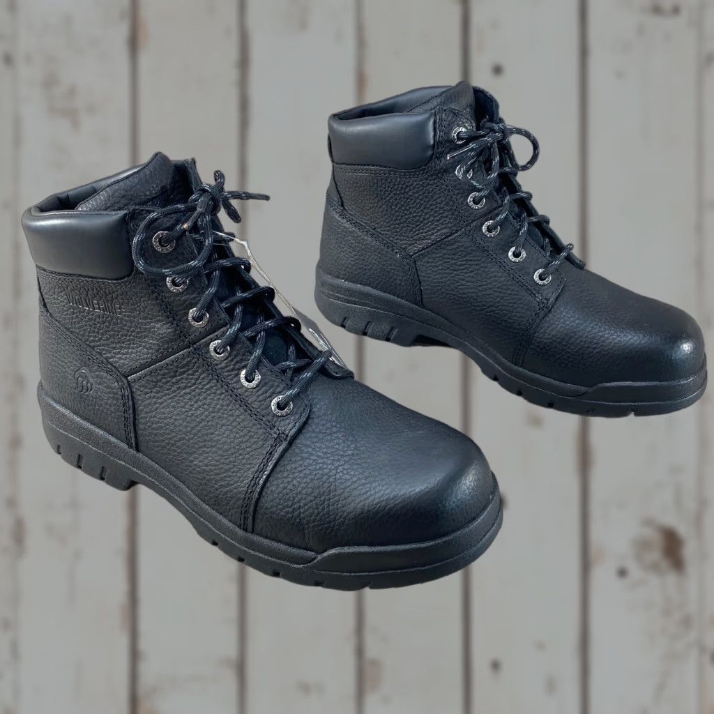 Vintage Wolverine NXT Mens 11.5 EW Boots Black Leather Lace Up Work Safety Steel Toe NEW - Work Boots - Wolverine NXT EW Leather Size US 11 / EU 44 - 1 Thumbnail