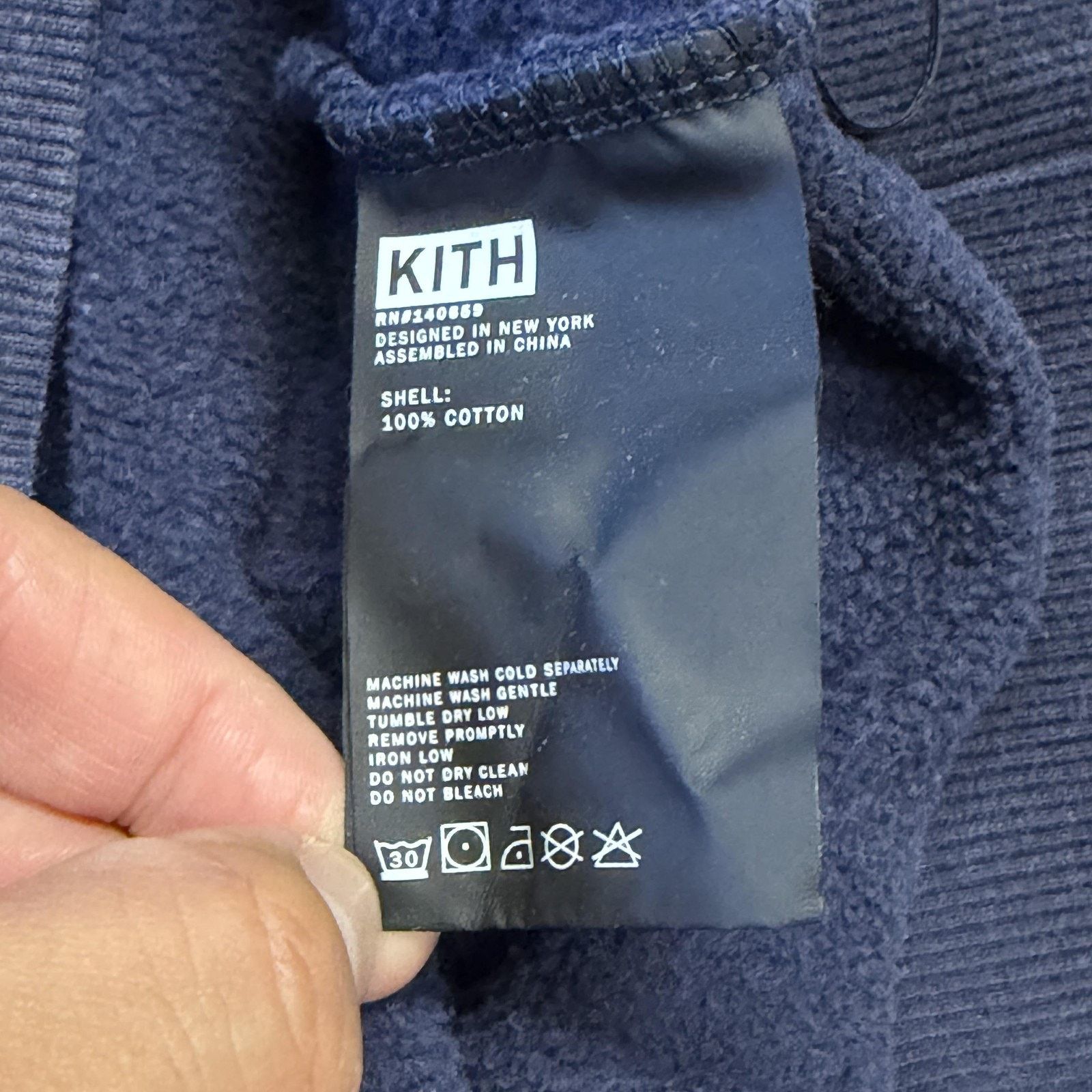 Kith KITH Hoodie Mens XS Blue Pullover Fleece Kangaroo Pocket Size US XS / EU 42 / 0 - 8 Thumbnail