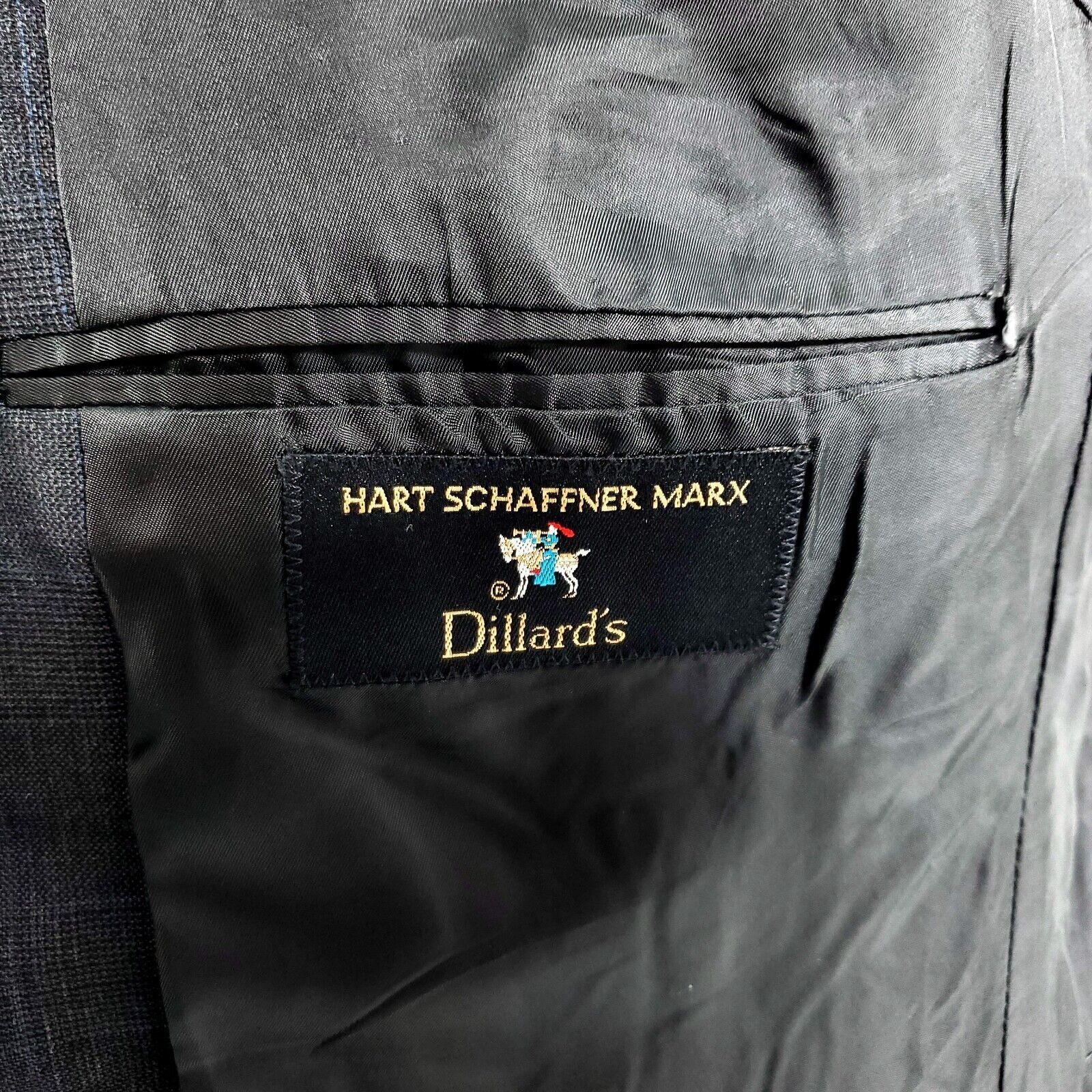 Hart Schaffner Marx Hart Schaffner Marx Wool 2 Button 2 Piece Suit 40R Gray Chec Size 40R - 8 Thumbnail