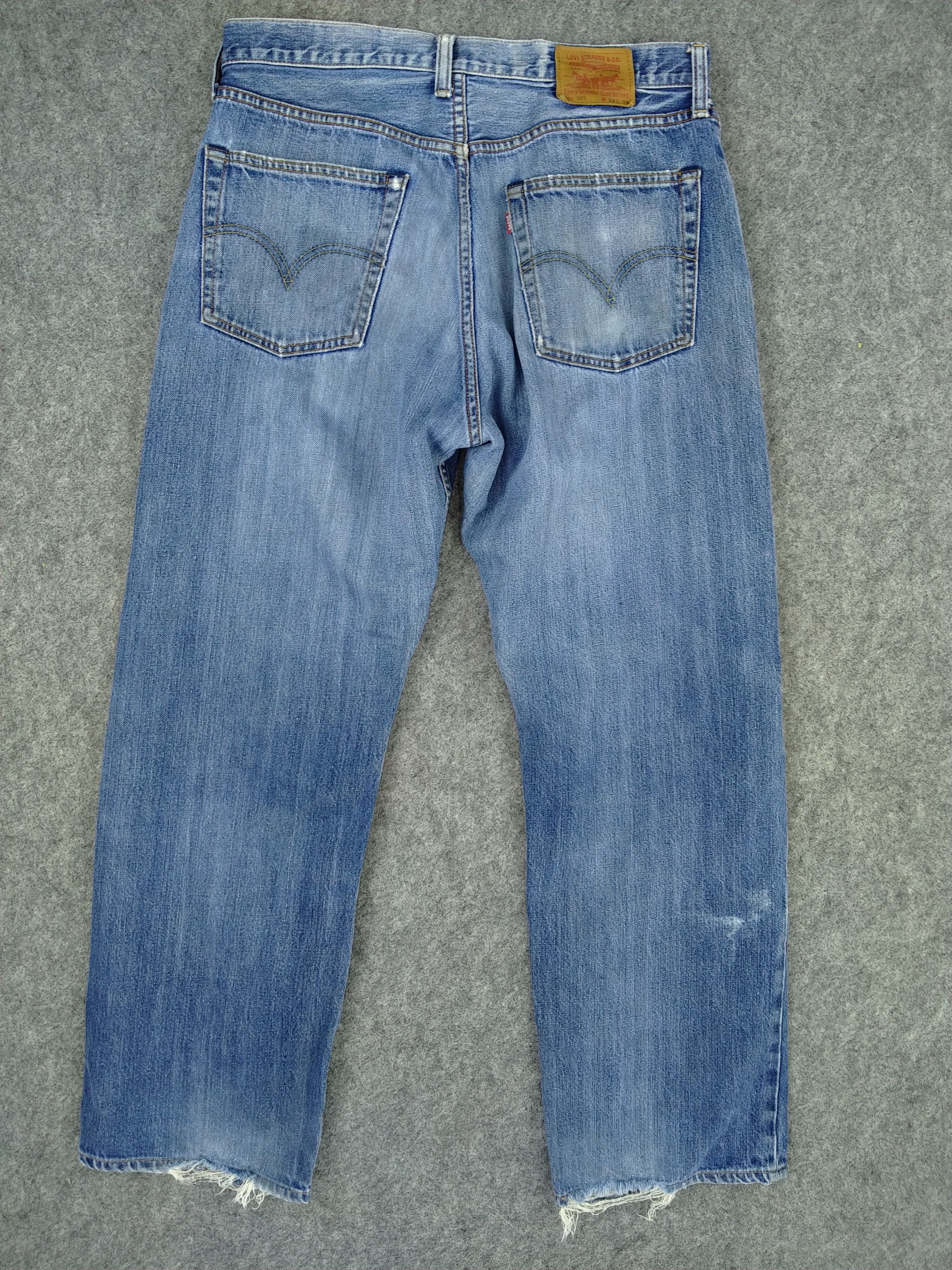 Levi's Distressed Ripped Vintage Levi's 503 Denim 32x29 -JN210 Size US 32 / EU 48 - 2 Thumbnail