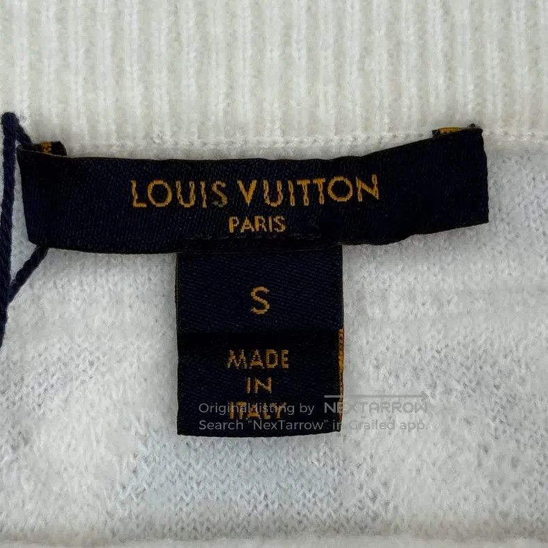 Louis Vuitton Louis Vuitton size s White monogram logo sheep wool nylon s Size 24" / US 00 / IT 34 - 5 Thumbnail