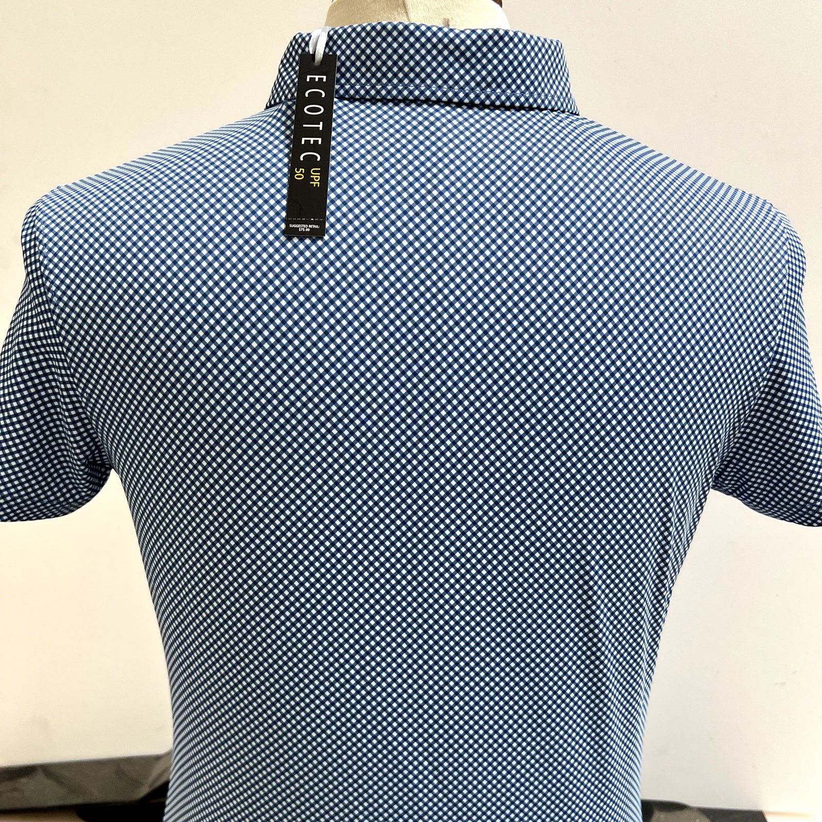 Other Full Turn EcoTec Golf Polo Houndstooth Geo Lisle Mens M NWT Size US M / EU 48-50 / 2 - 2 Thumbnail