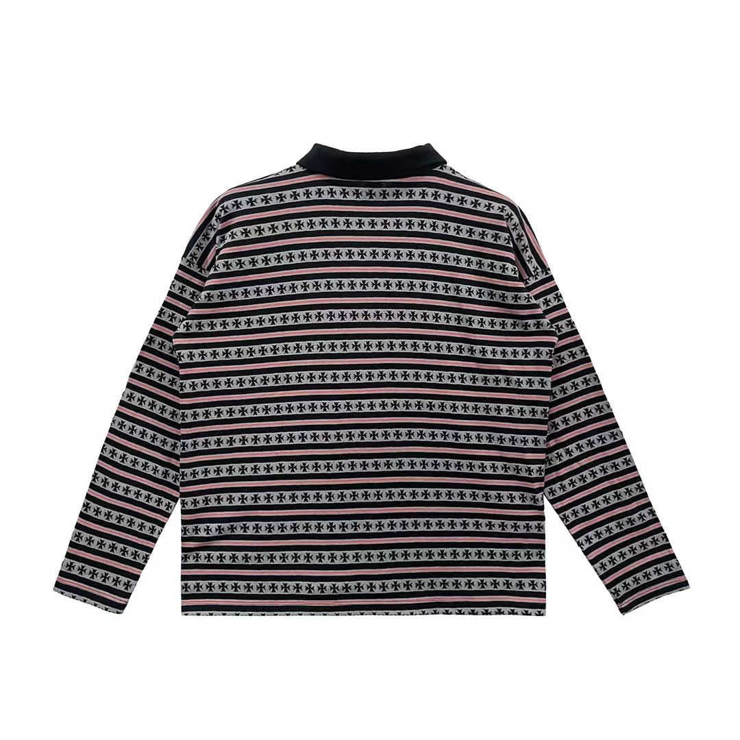 Chrome Hearts Chrome Hearts black Stripe Dagger Cross Logo Polo Size US L / EU 52-54 / 3 - 2 Thumbnail