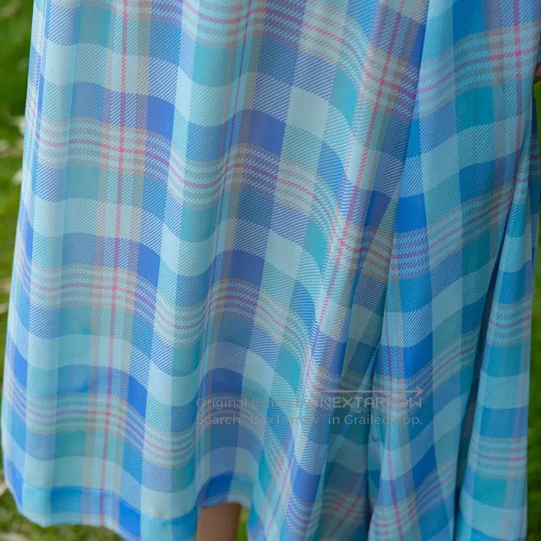 Comme des Garcons Comme Des Garcons Blue Check Transparent Pants Skirt Size 23" - 5 Thumbnail