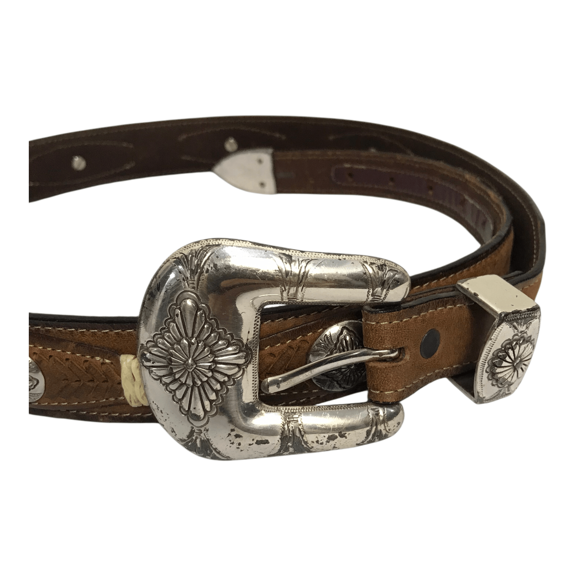 Tony Lama Tony Lama western Cowhide Leather Belt Size ONE SIZE - 3 Thumbnail