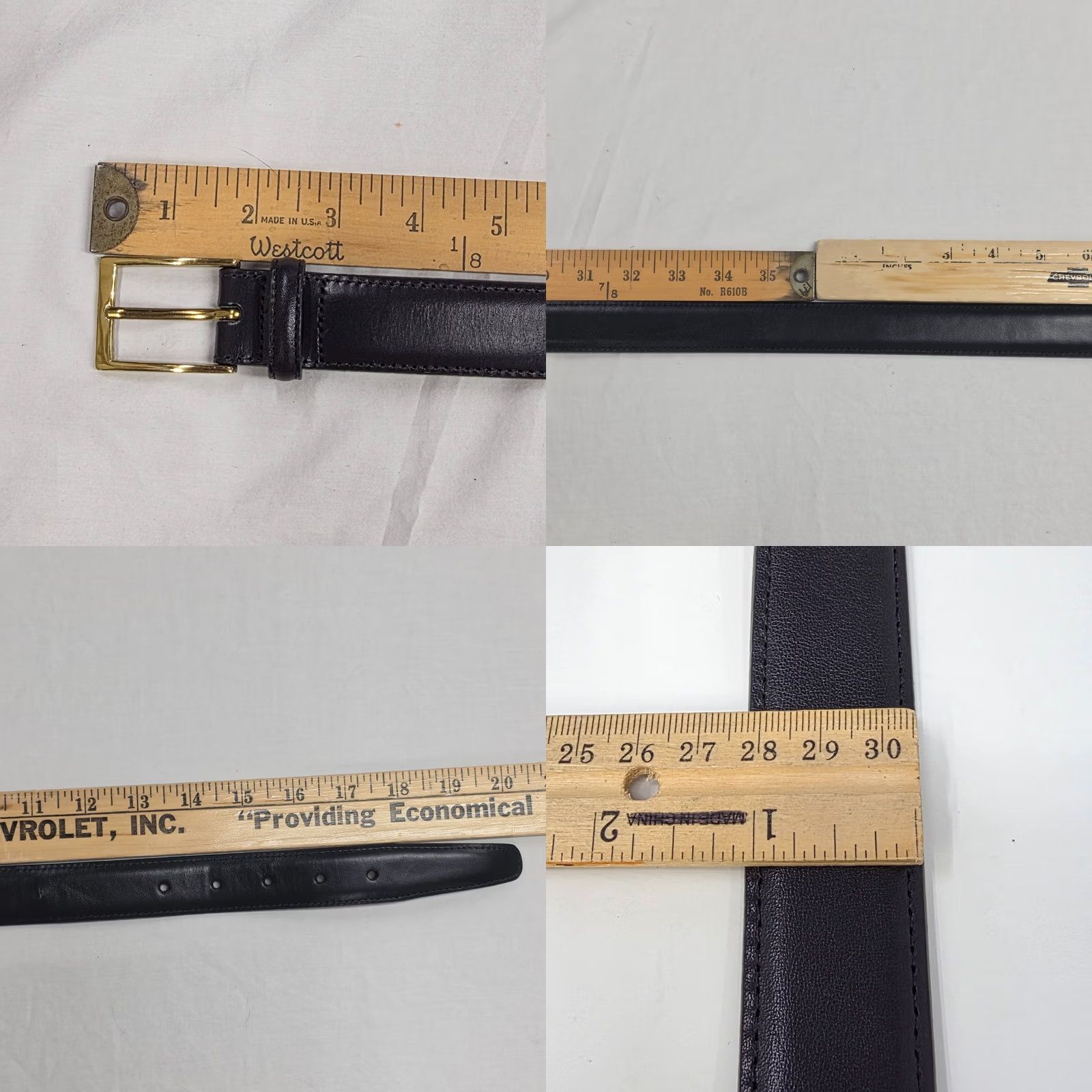 Brighton Brighton Mens Belt Black Anilina Leather Size 50 Dress Belt Buckle 1 in Vintage? Size XL / US 12-14 / IT 48-50 - 8 Thumbnail