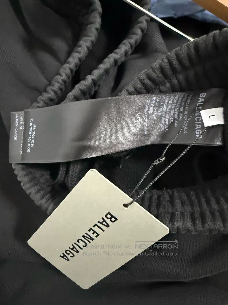 Balenciaga Balenciaga size L Reflective letter logo wide-leg baggy sw Size US 27 - 4 Thumbnail