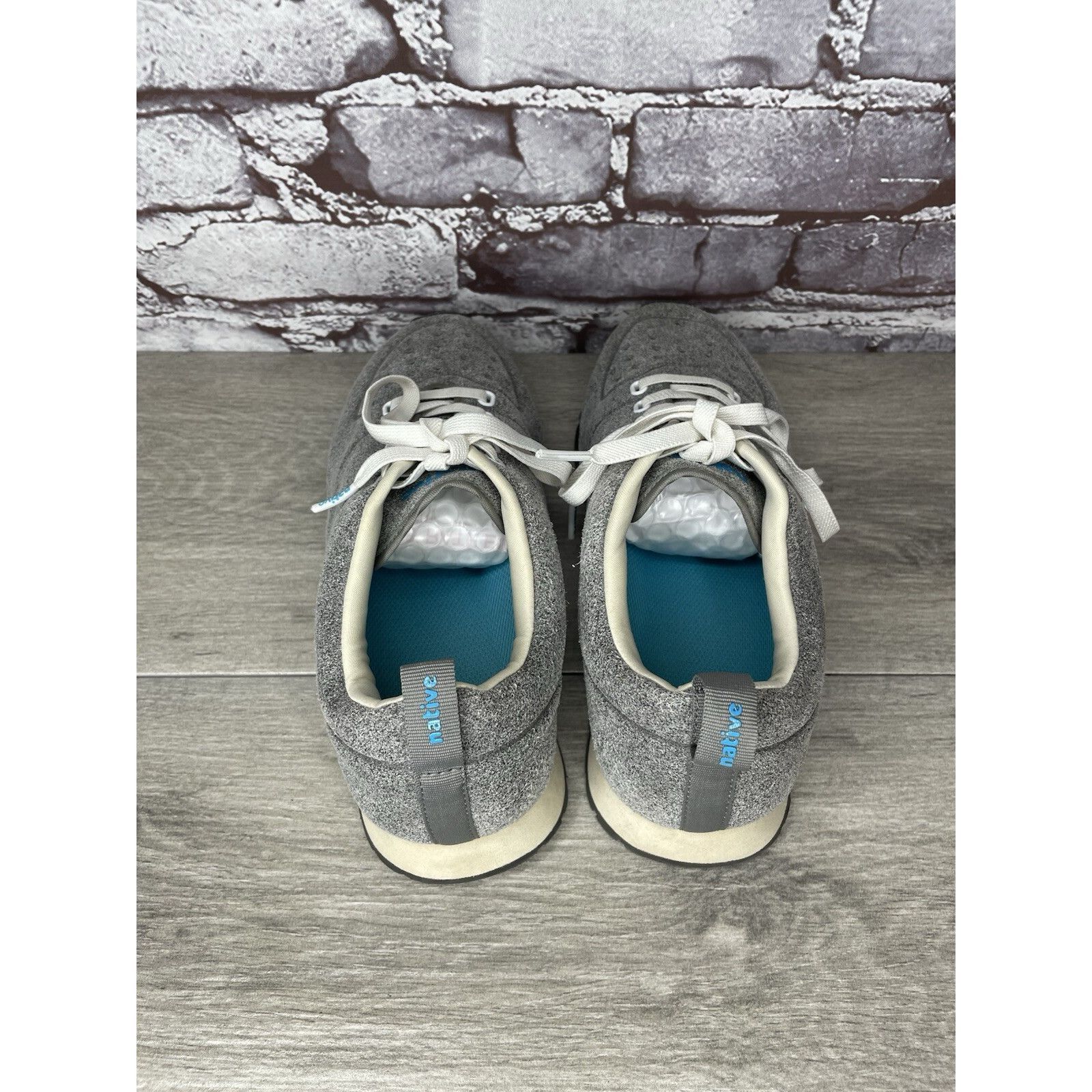 Native Native Monaco Gray Suede White Lace Up Casual Sneakers Shoes Size US 7 / EU 40 - 6 Thumbnail