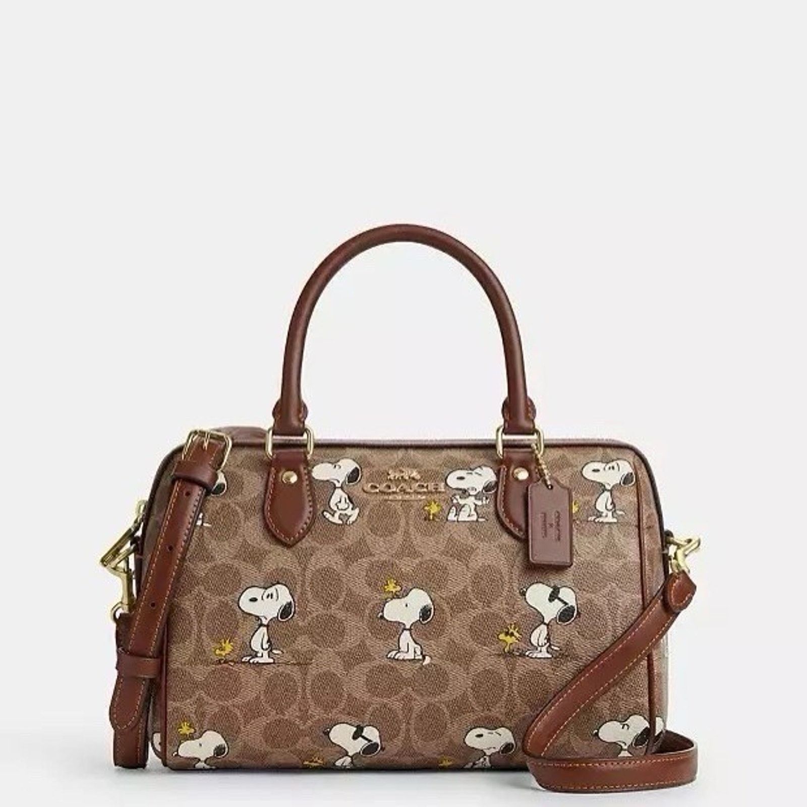 Coach NWT Coach X Peanuts Rowan Satchel Bag Snoopy Print CBM33 Size ONE SIZE - 13 Thumbnail