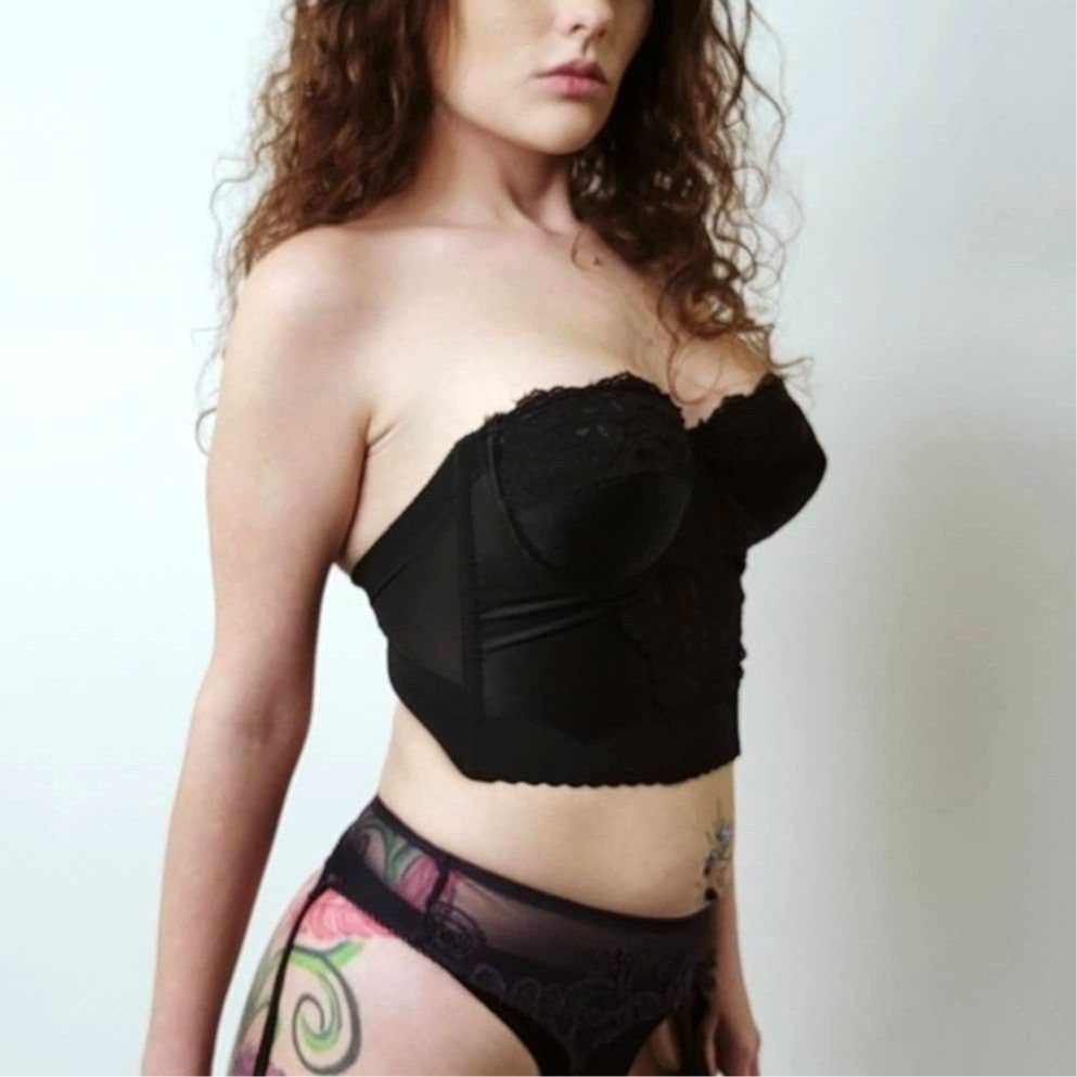 Vintage Vintage 90s Vassarette Black Lace Bustier Corset - 36B Size ONE SIZE - 2 Thumbnail