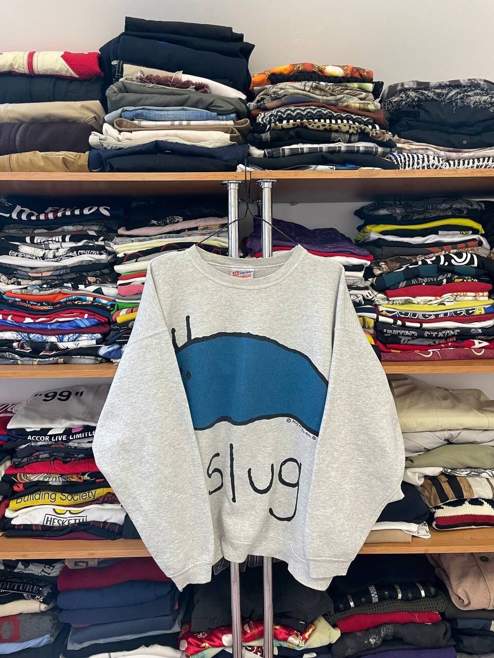 Vintage American Vintage "Slug" Humor Sweatshirt Size US XL / EU 56 / 4 - 1 Thumbnail
