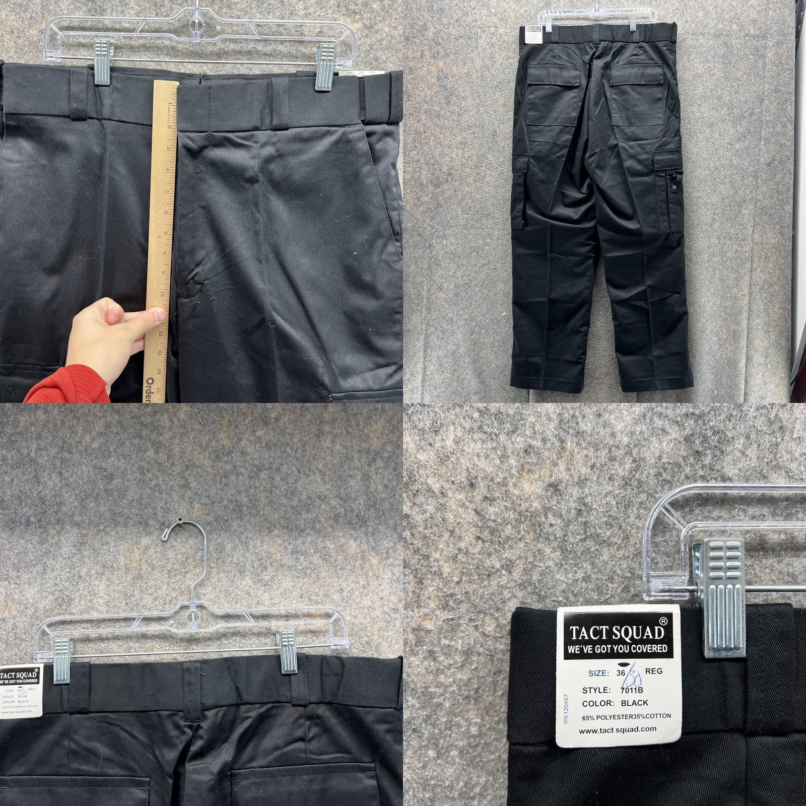 Vintage Tact Squad Pants Mens 36 Black Men Adult Polyester Tactical Cargo Casual Police Size US 36 / EU 52 - 8 Thumbnail