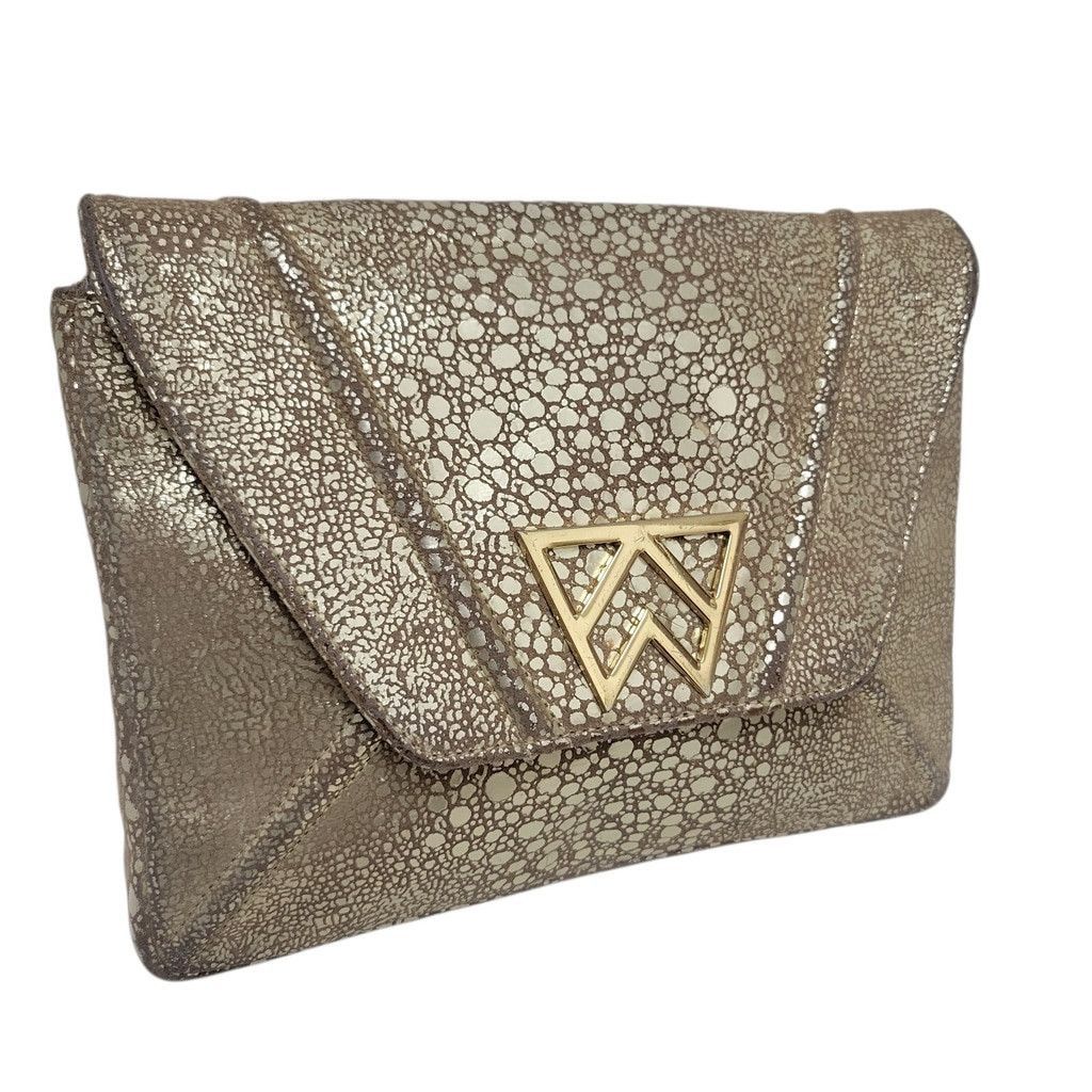 Other Kelly Wynne Women's Animal Print Gold Designer Clutch Purse Size ONE SIZE - 2 Thumbnail