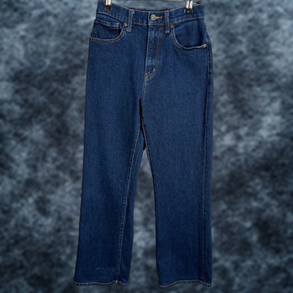 Uniqlo VINTAGE Uniqlo Womens Jeans Straight Leg High-Rise Stretch Denim Blue Size 25 Size 42" / US 20 - 1 Thumbnail