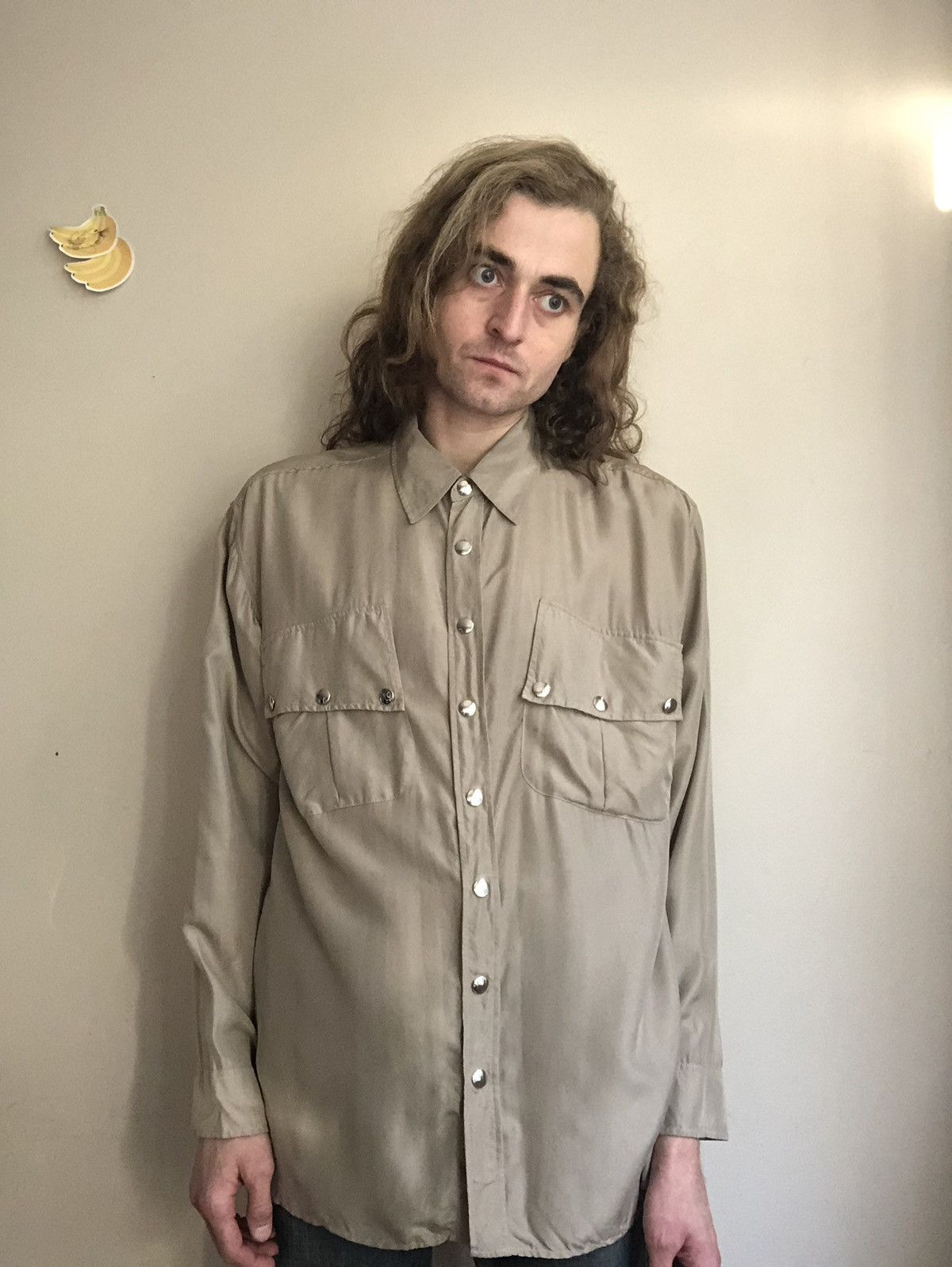 Faith Connexion Faith Connexion Silk Military Snap Button Shirt Size US S / EU 44-46 / 1 - 10 Thumbnail